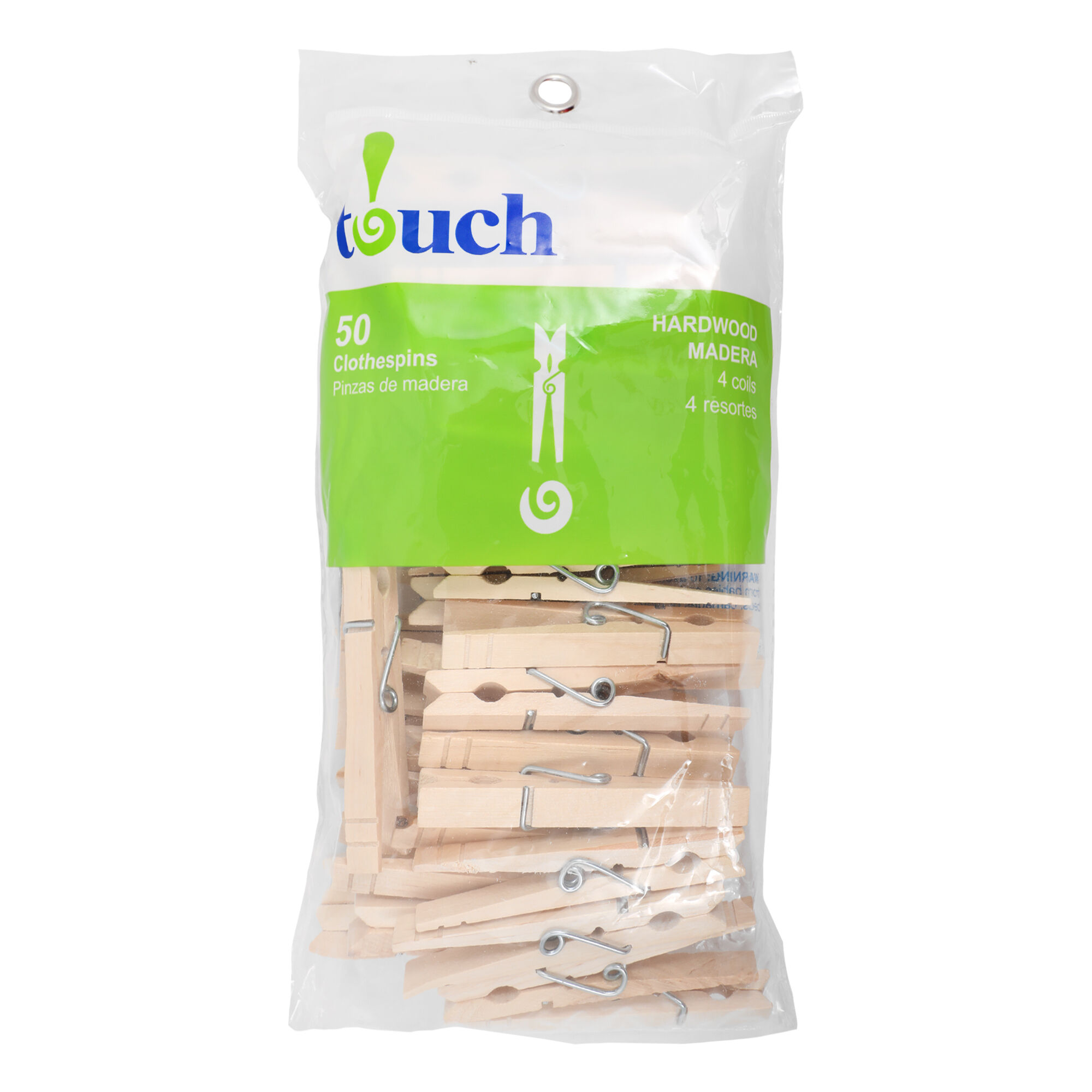 Pinzas P/ropa D/madera Touch 50.0 Pza