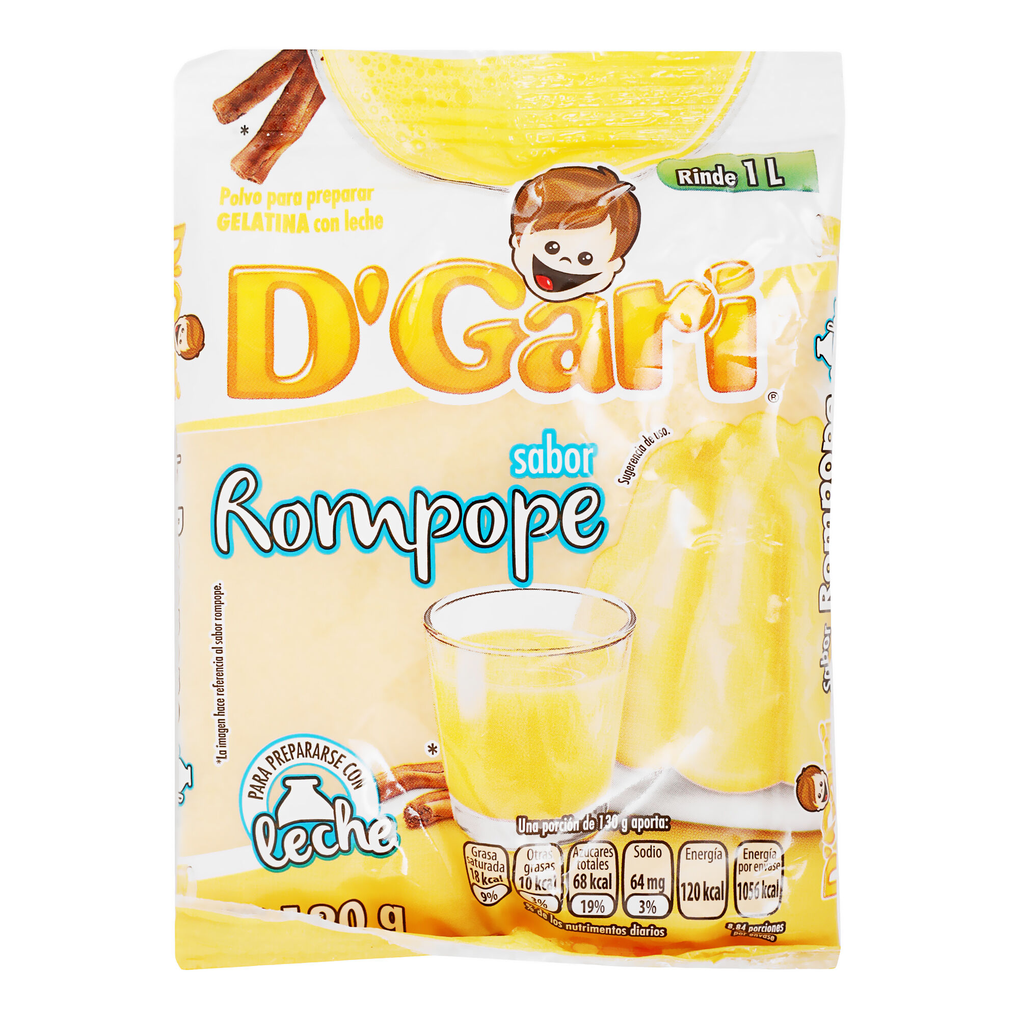Gelatina Rompope Leche Dgari 120.0 Gr