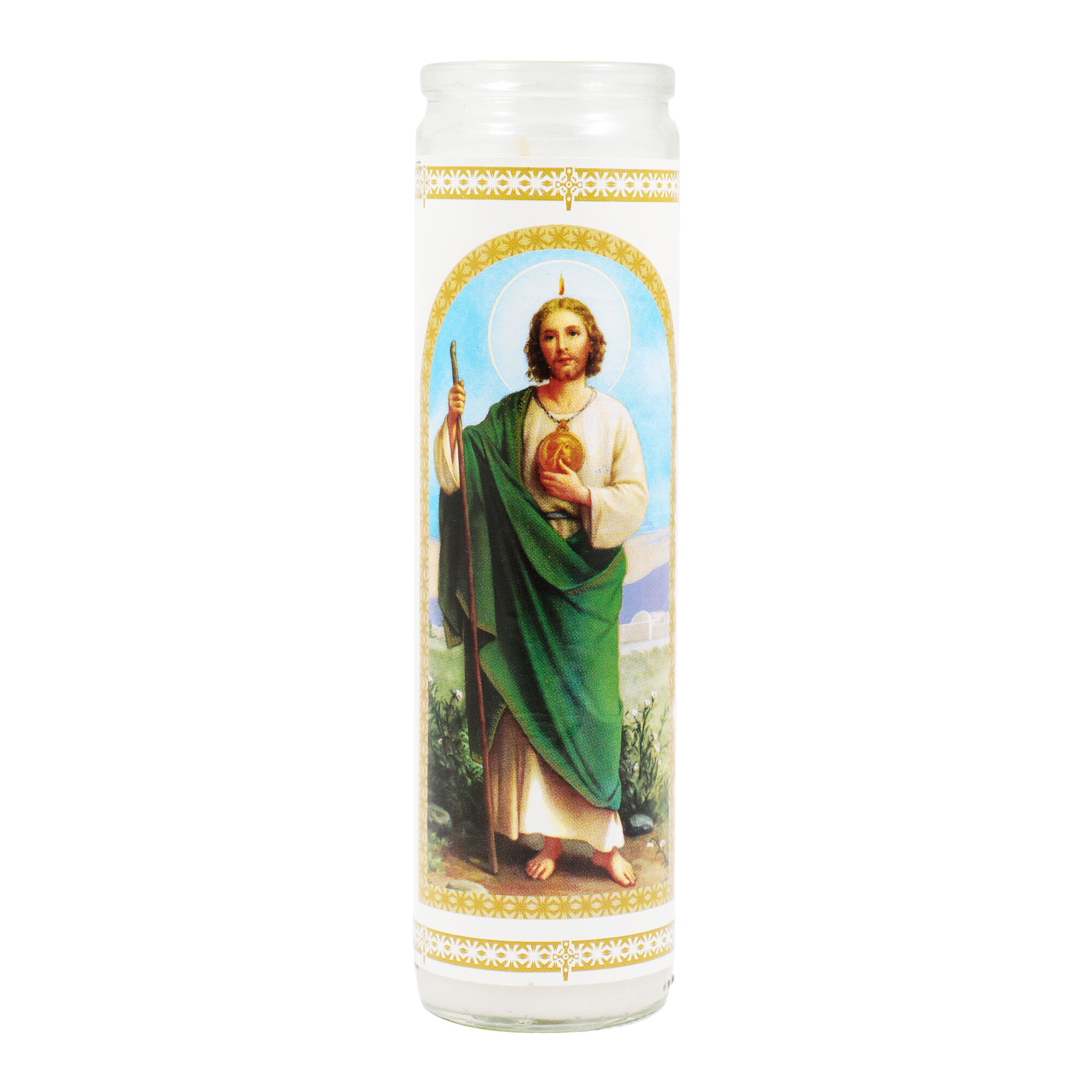 Veladora San Judas Tadeo Rosita Luz Eterna 1.0 Pza