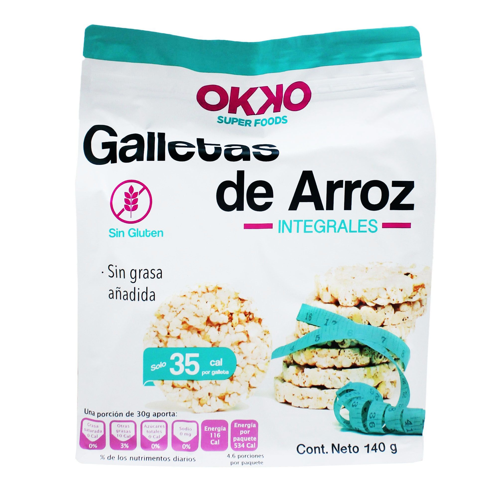 Galleta De Arroz Integrales Okko 140.0 Gr