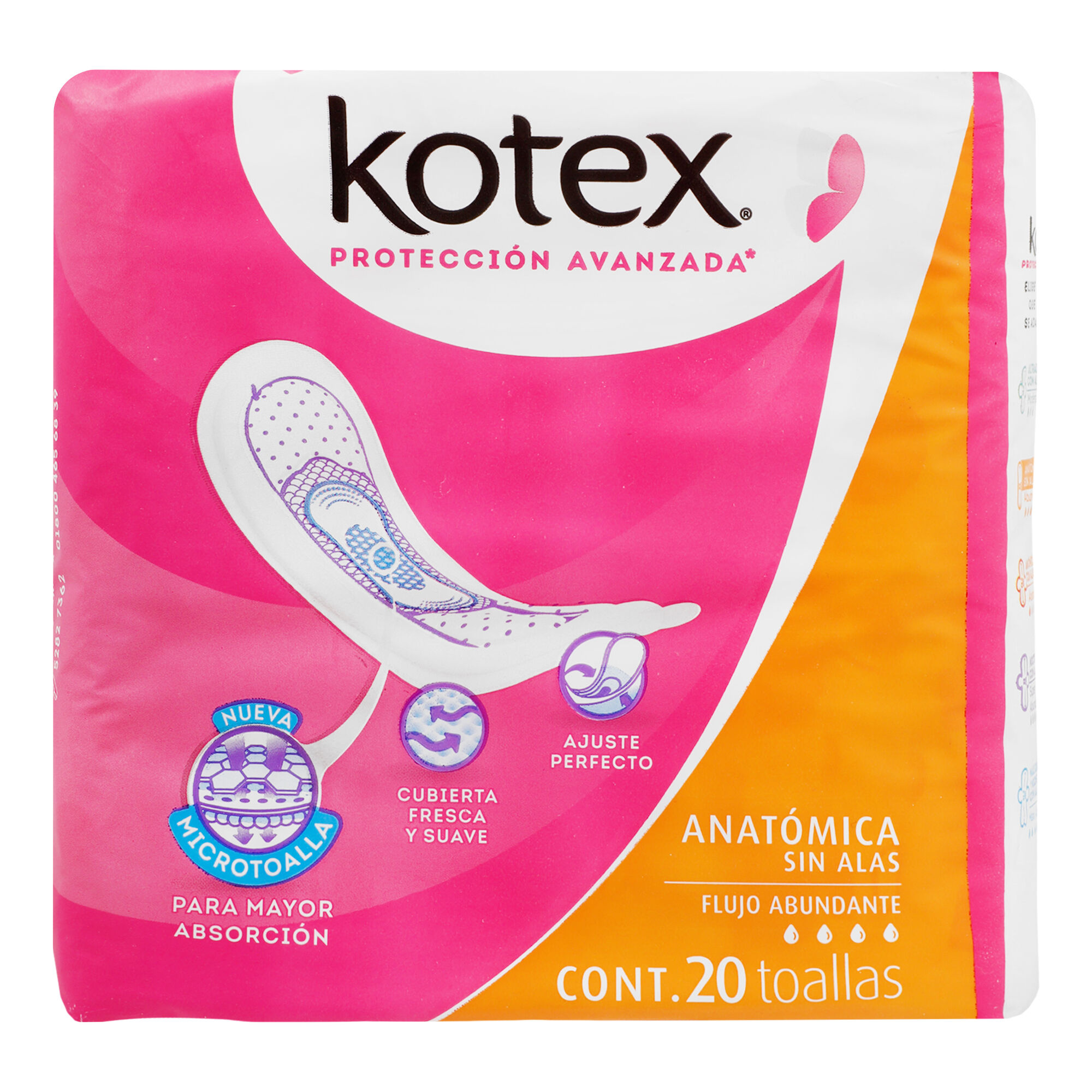 Toalla Femenina Sin Alas Clasica Kotex Free & So 20.0 P