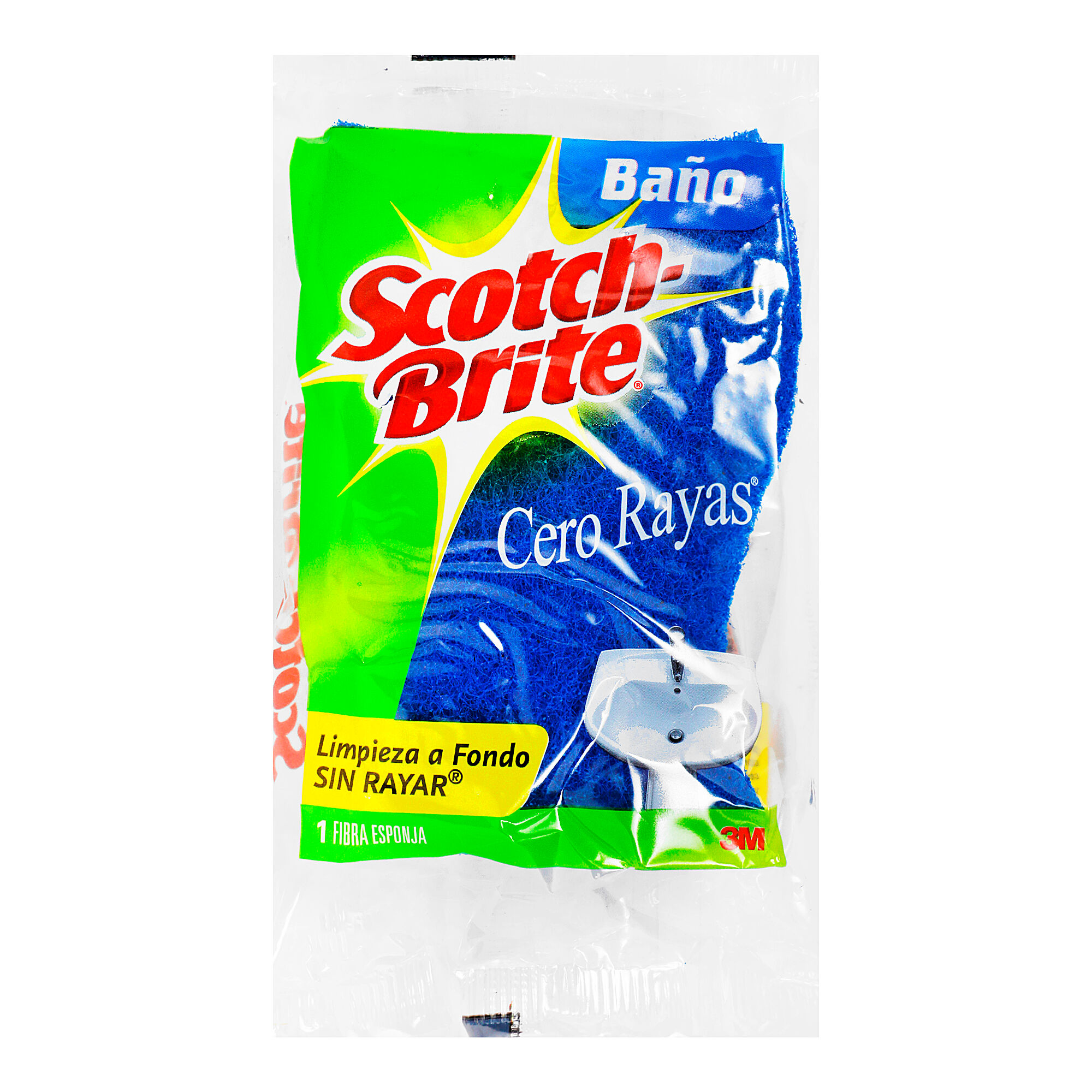 Fibra Esponja Gde Cero Rayas 87x180mm Scotch Brite 1.0