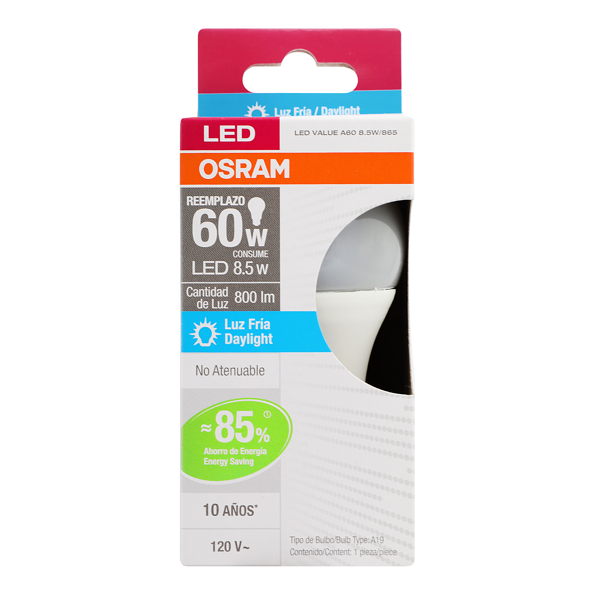 Foco Led 8 5 W Luz Fria Osram 1 0 Pza