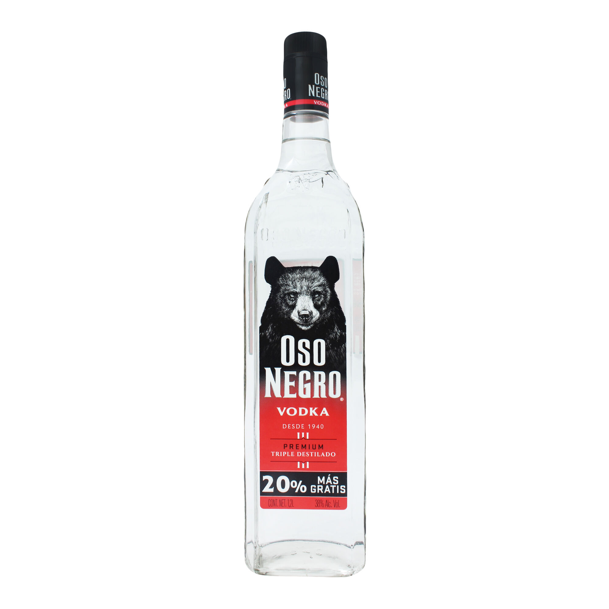 Vodka 80 Oso Negro 1.0 Lt