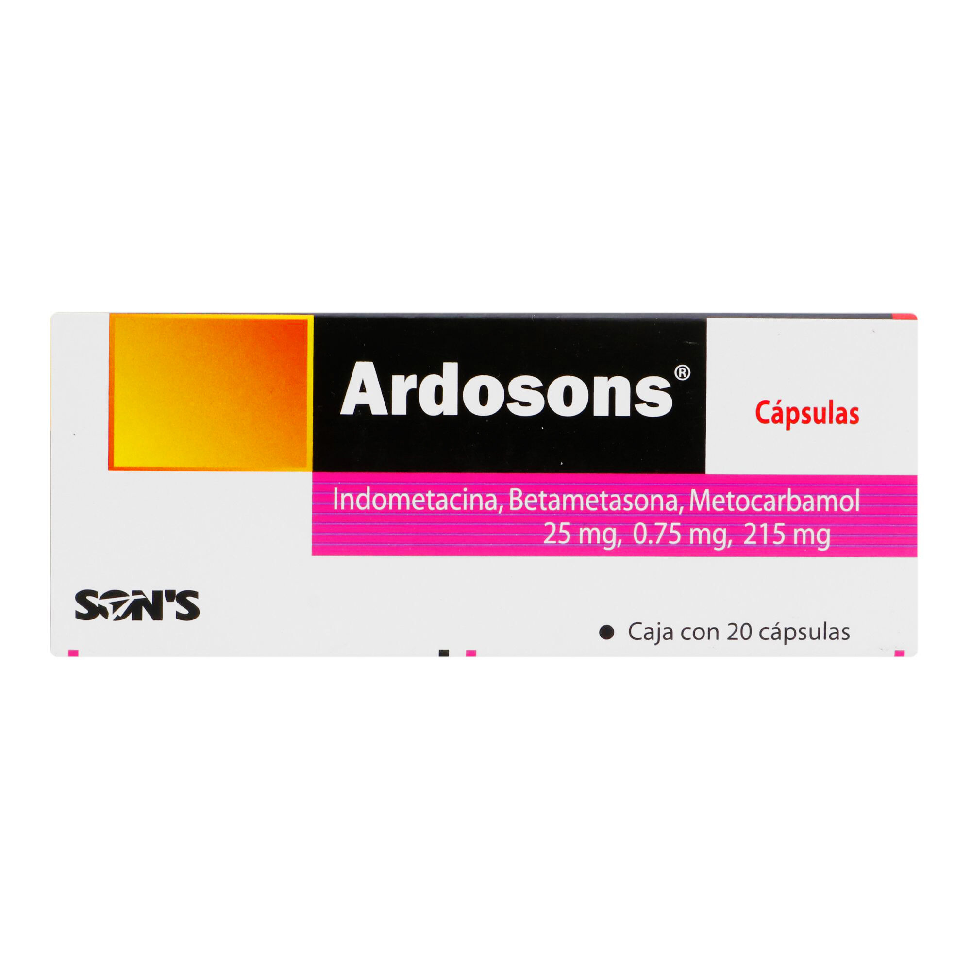 Metocarbamol 215/25 Mg. Ardosons 20.0 Cap
