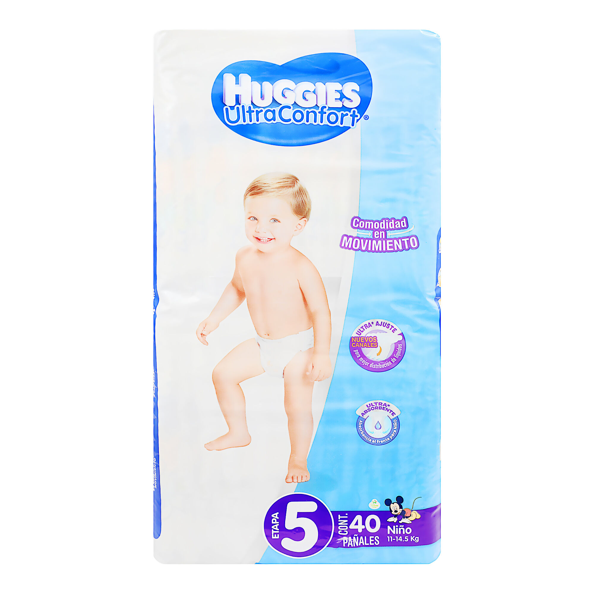 Pañal P/bebe T 5 Niño Ultra Huggies 40.0 Pza
