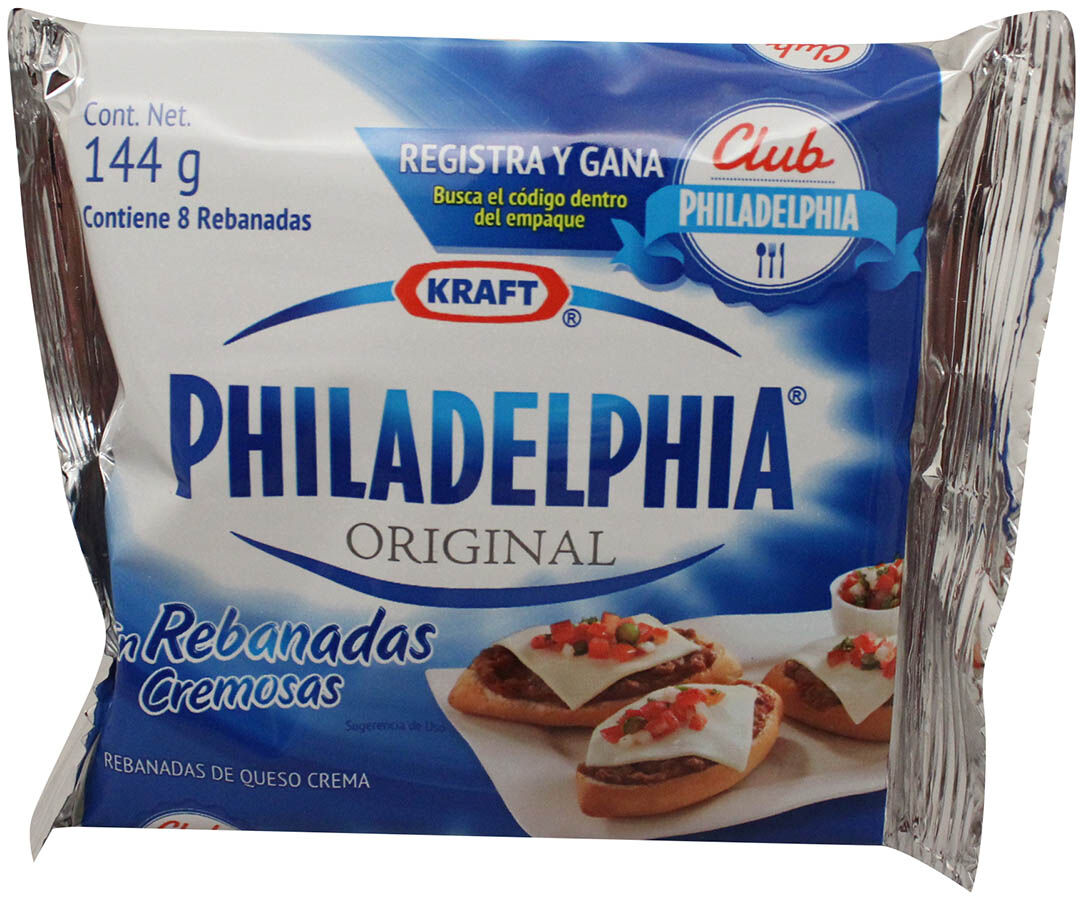 Queso Crema Rebanado Philadelphia 144.0 Gr