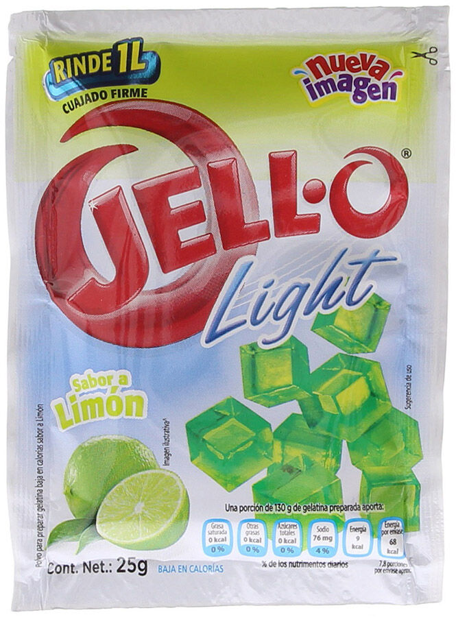 Gelatina Light Limon Jell O 25.0 Gr
