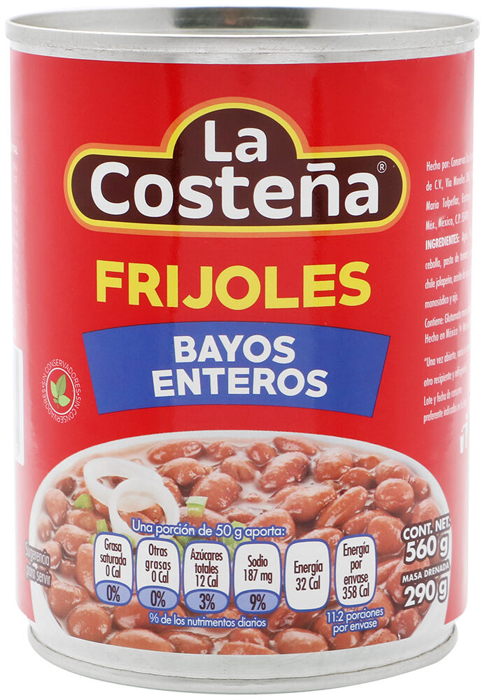 Frijol Entero Bayos La Costena 560.0 Gr