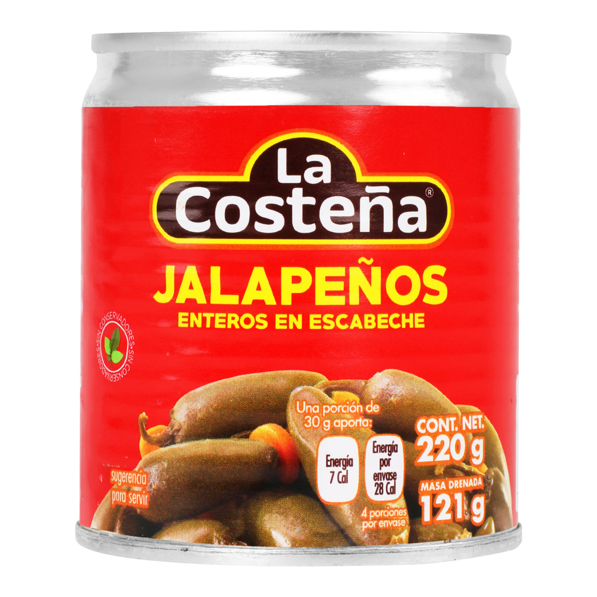 Chiles Jalapenos Enteros La Costeña 220.0 Gr