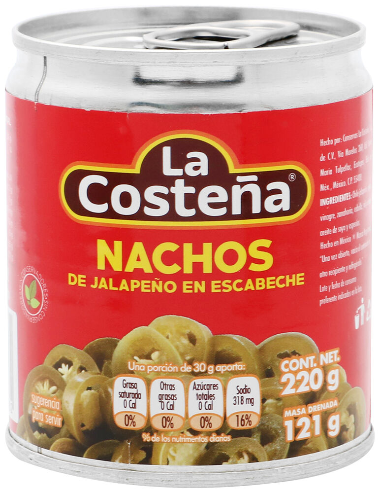 Chile Jalapeno Para Nachos La Costeña 220.0 Gr