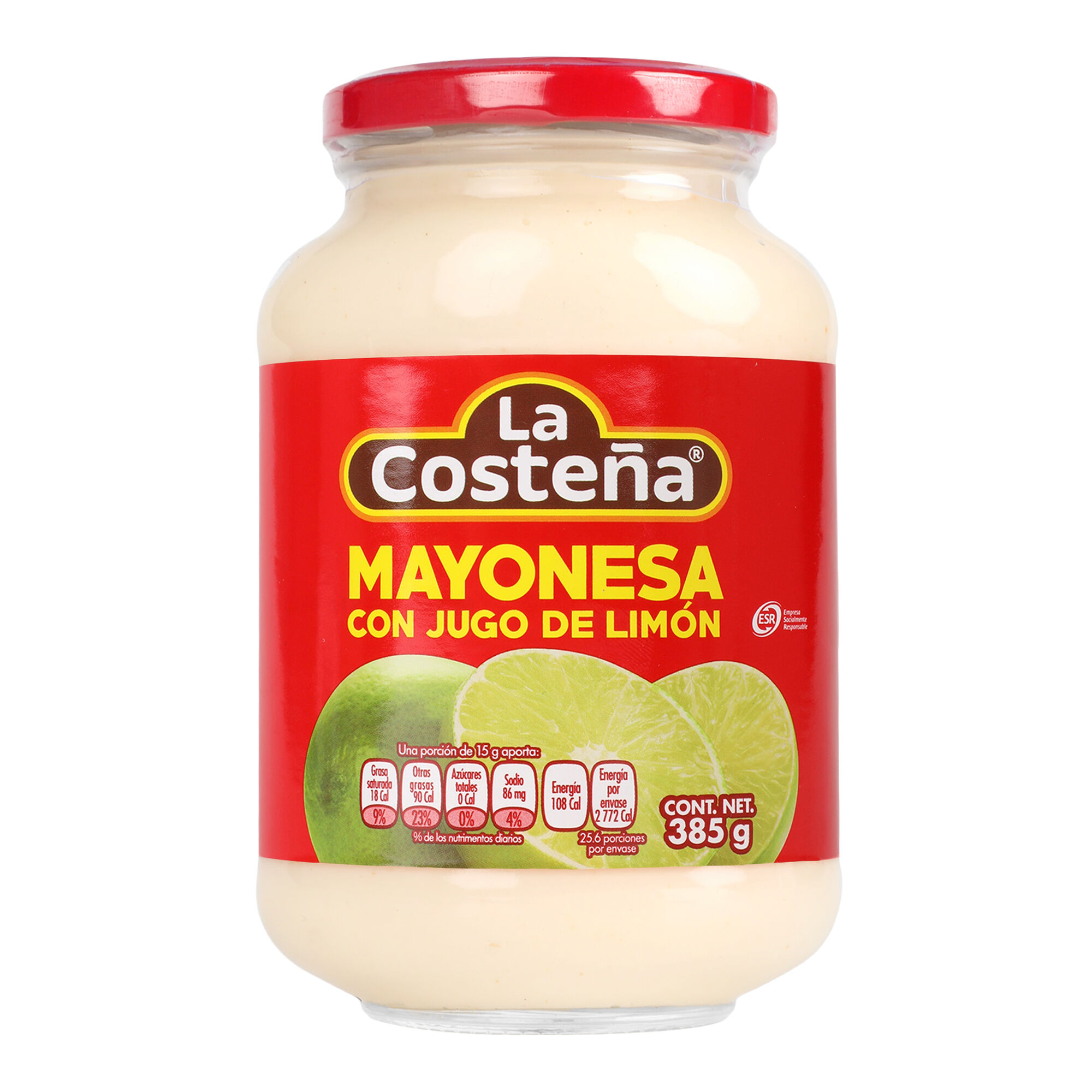 Mayonesa Con Jugo De Limon La Costena 385.0 Gr