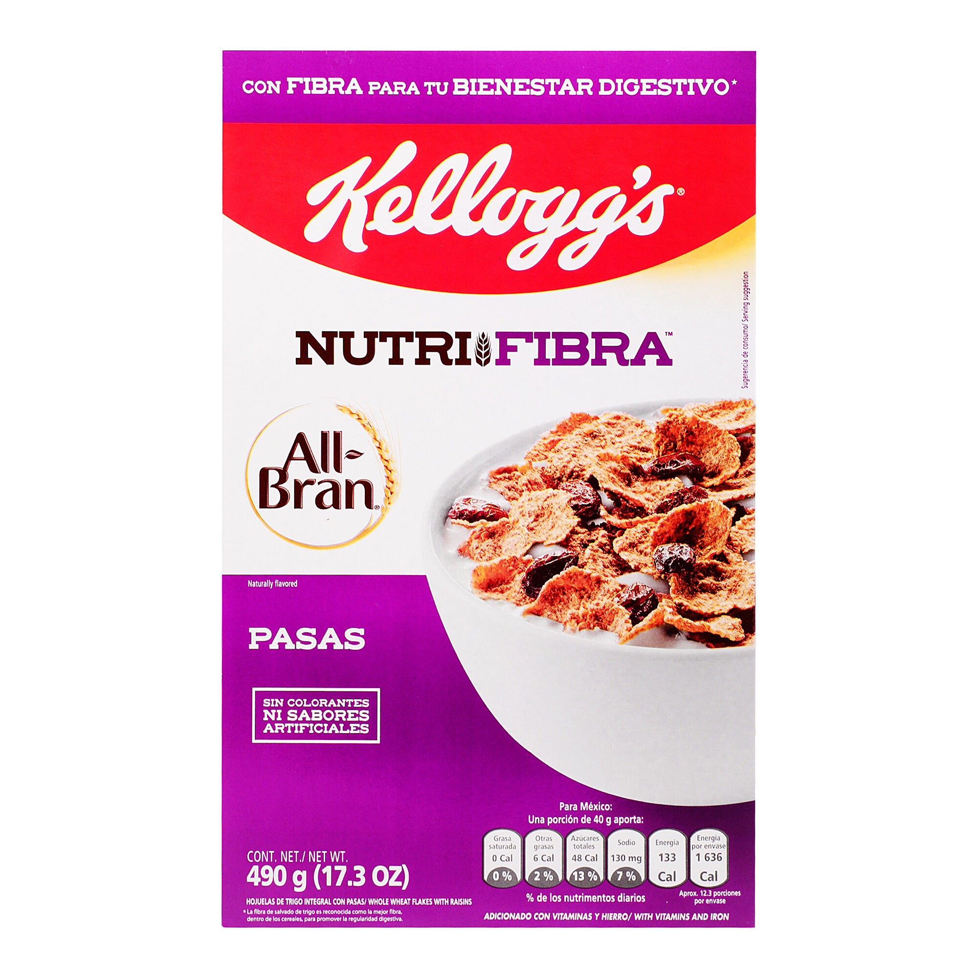 All Bran Pasas Kelloggs 490.0 Gr