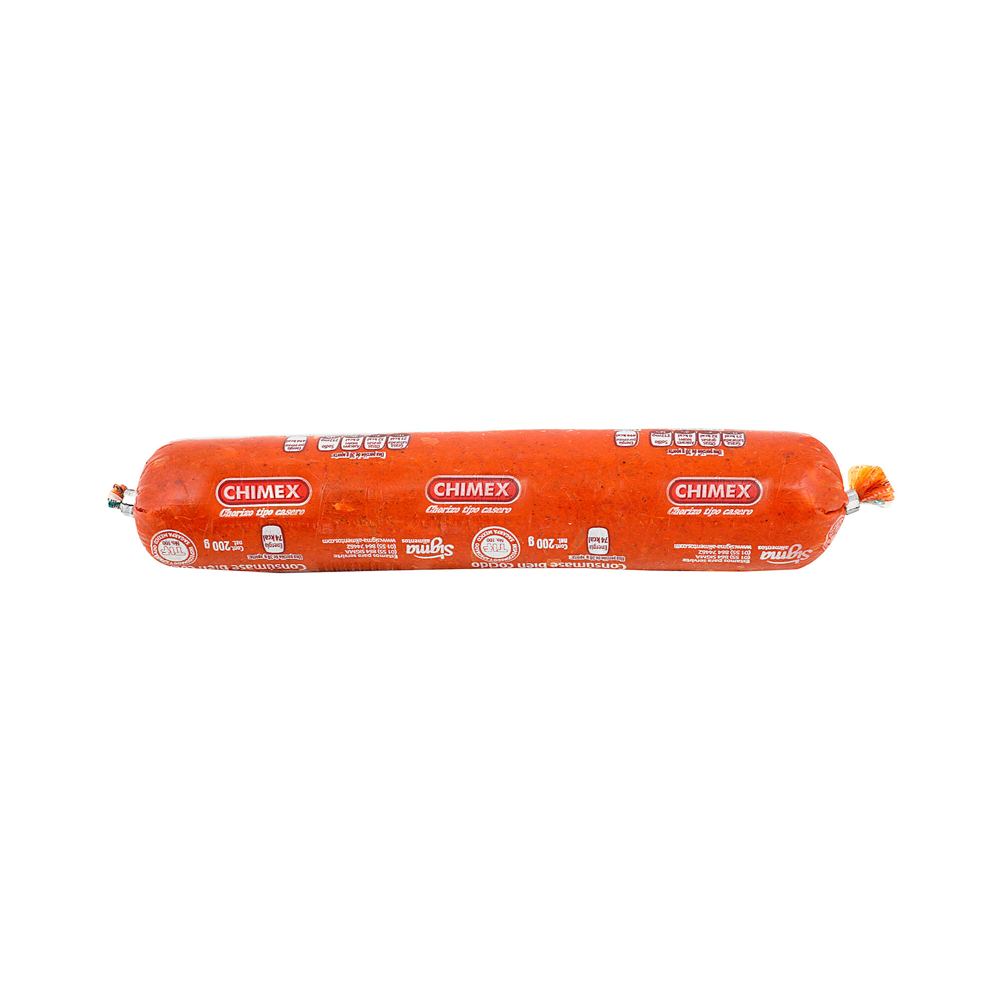 Chorizo Casero De Cerdo Chimex 200.0 Gr