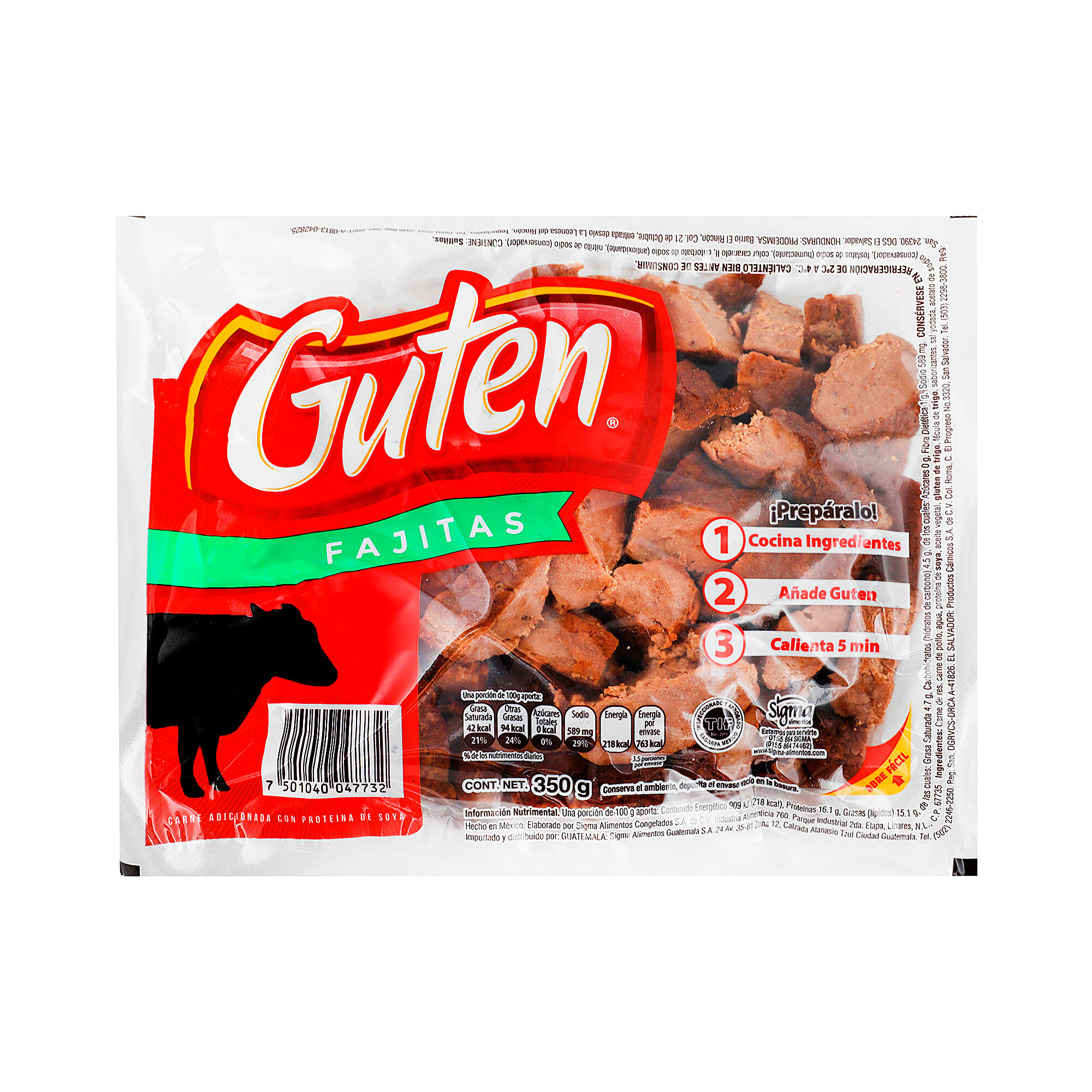 Carne Fajitas Guten 350.0 Gr