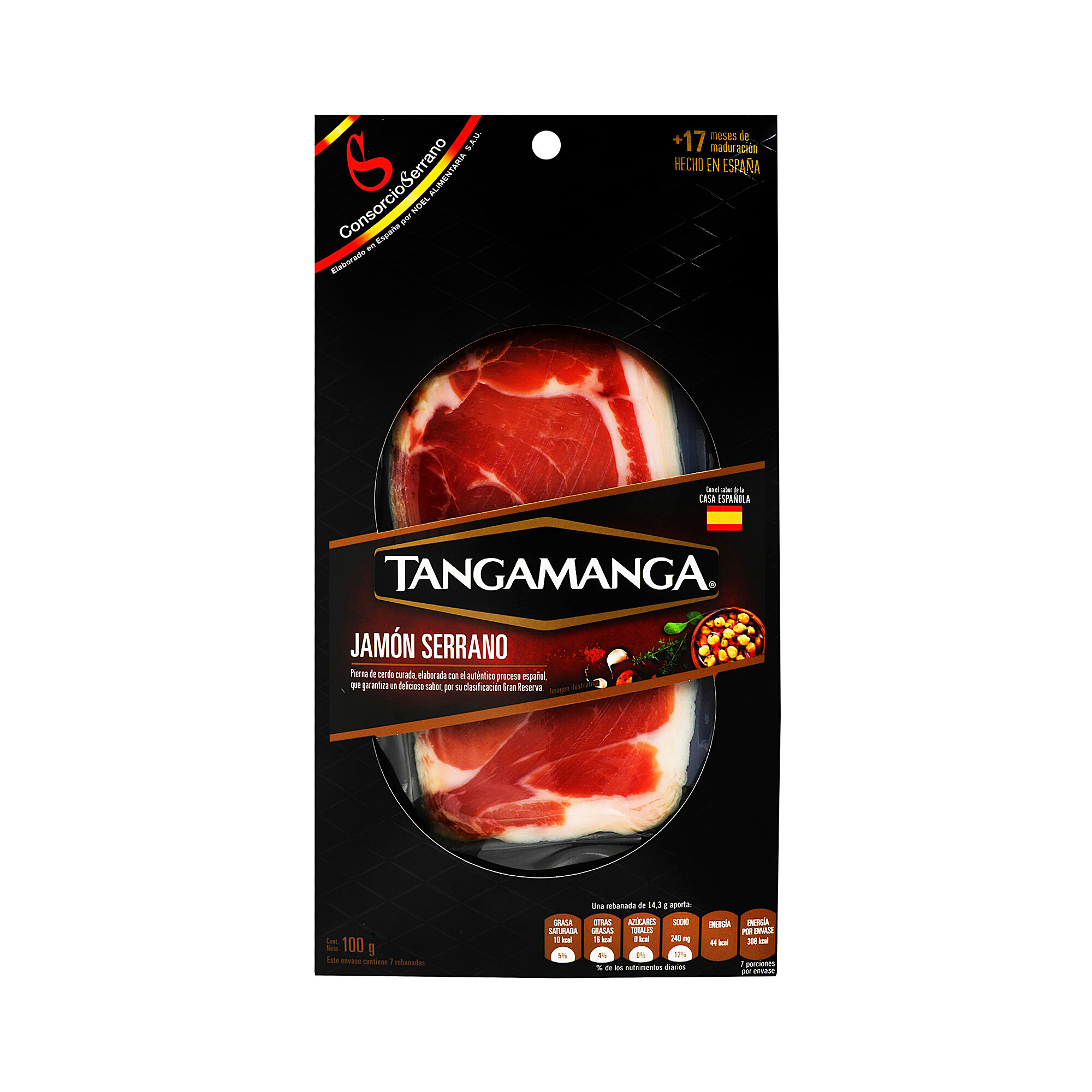 Jamon Serrano Espanol Tangamanga 100.0 Gr