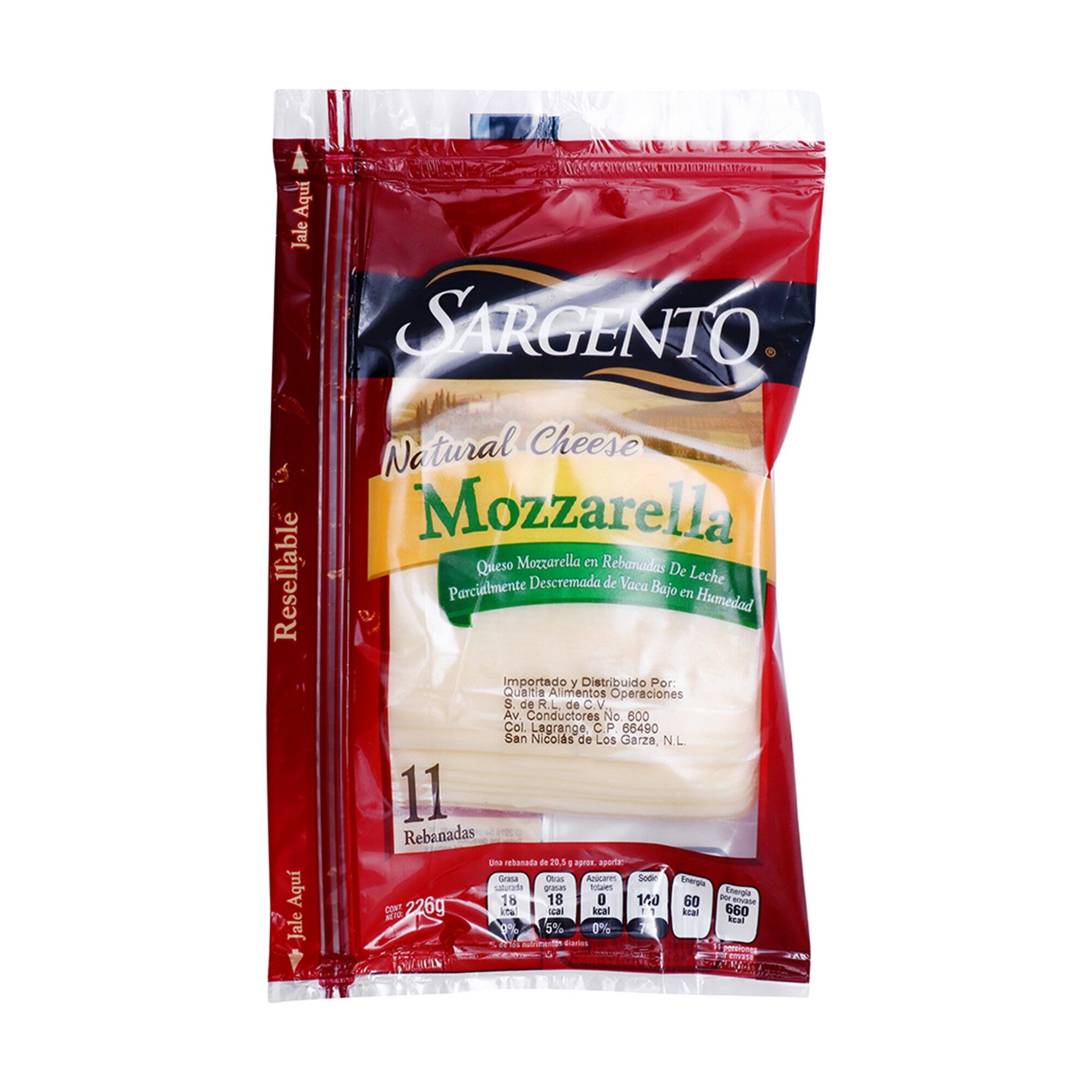 Queso Mozarella Sargento 226.0 Gr