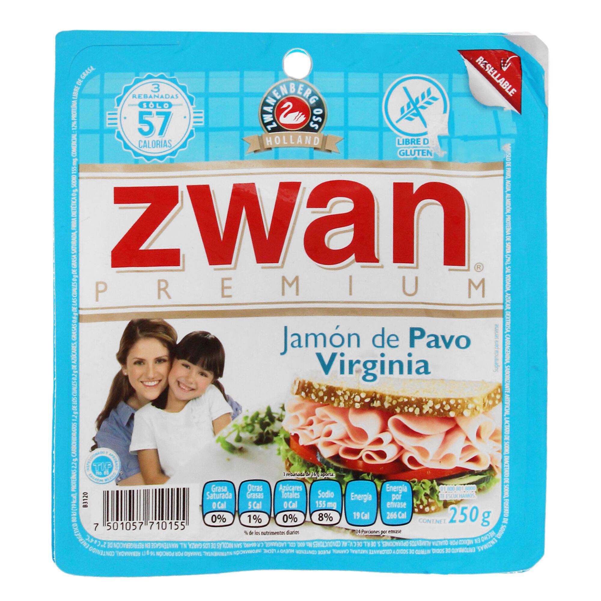 Jamon De Pavo Virginia Zwan 250.0 Gr