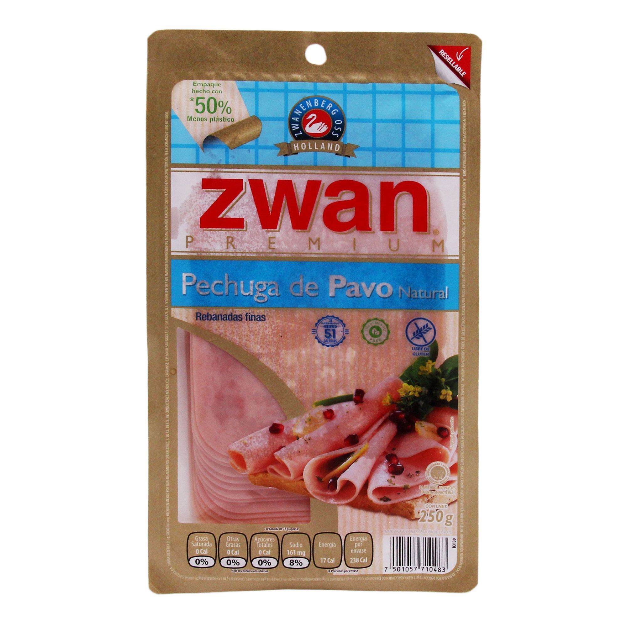 Pechuga De Pavo Al Natural Zwan 250.0 Gr