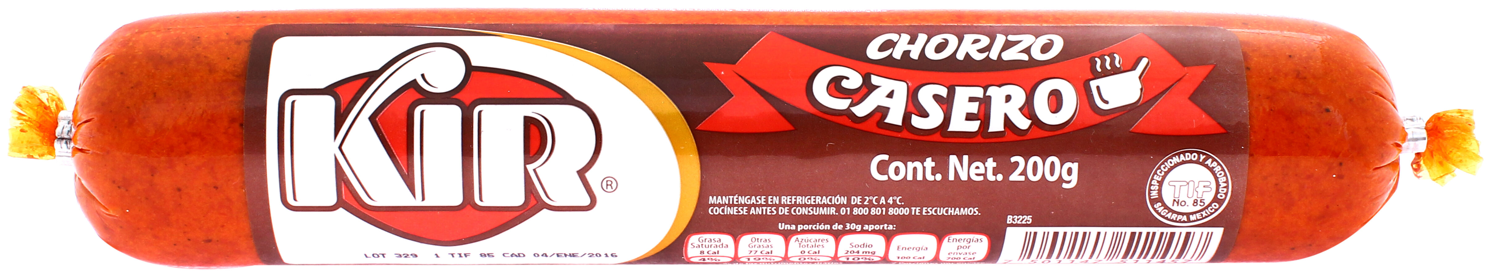 Chorizo Casero Kir 200.0 Gr