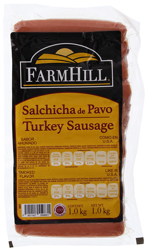 Salchicha De Pavo Farm Hill 1.0 Kg