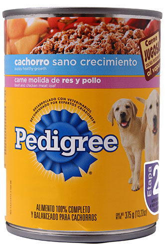 Comida Perro Carne Molida Res Y Pollo Cacho Pedigree 375.