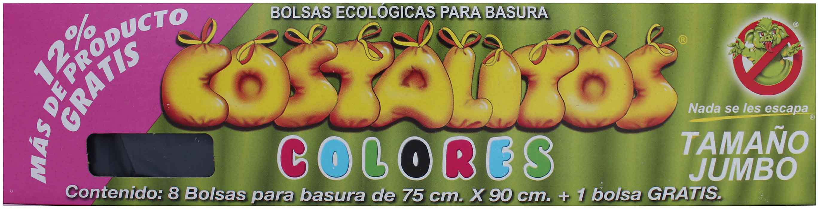 Bolsa Basura Jumbo 75x90 Cm Costalitos 8.0 Pza