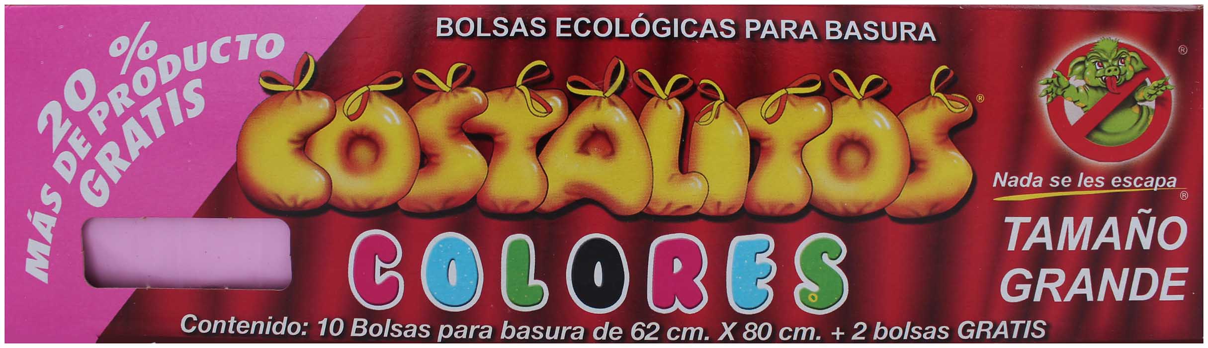 Bolsa Basura Grande 62x80 Cm Costalitos 10.0 Pza