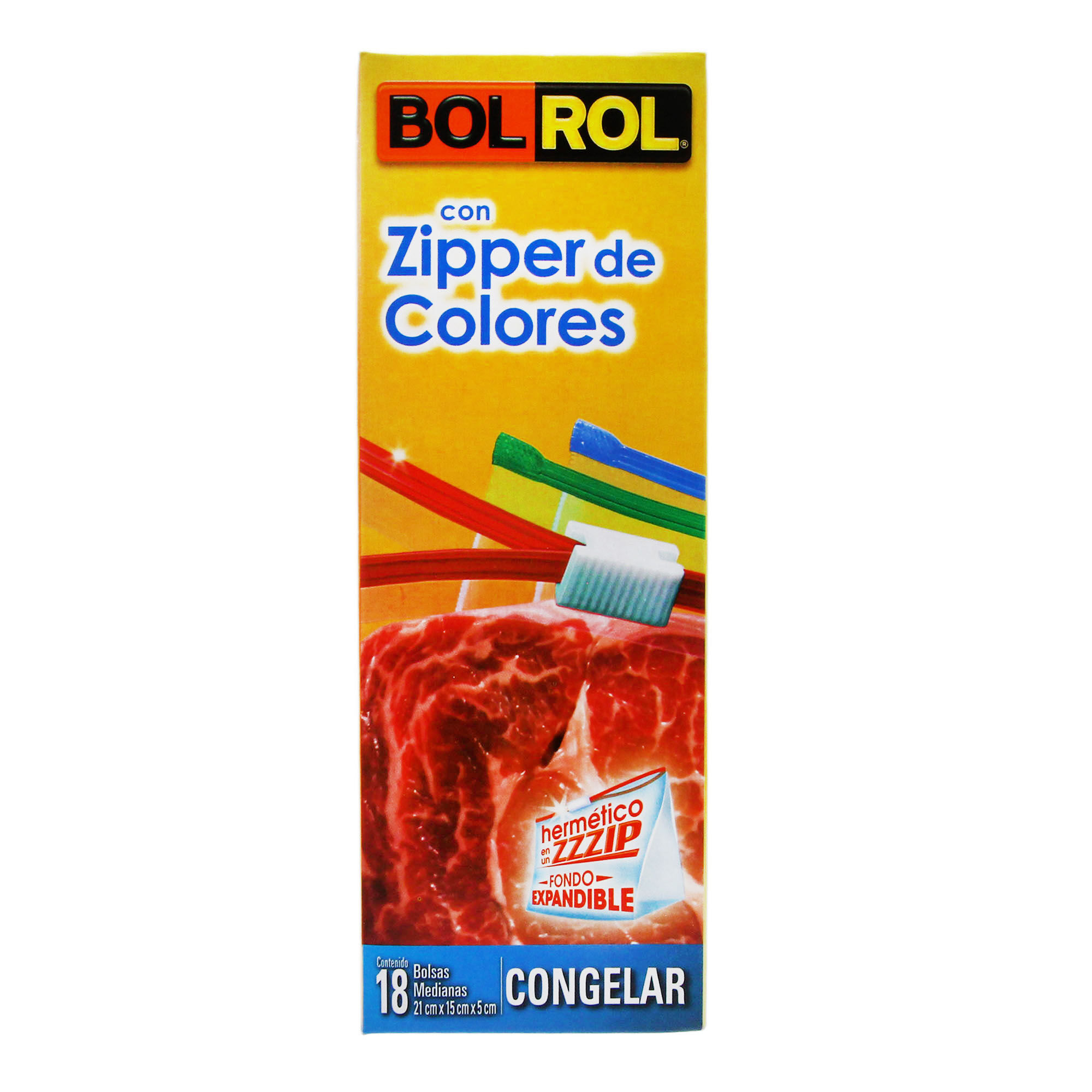 Bolsa Cocina Mediana Con Zipper De Colores Bol Rol 18.0