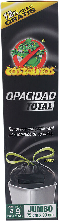 Bolsa Basura Jumbo Opacidad Total Costalitos 8.0 Pza