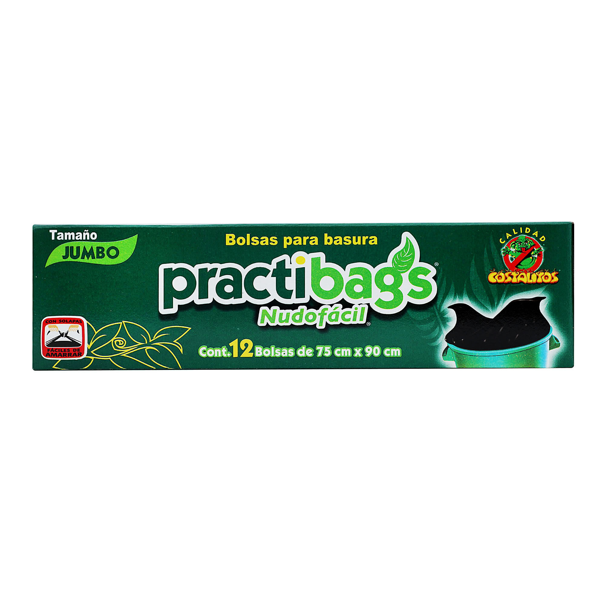 Bolsa Basura Jumbo Nudofacil 75x90 Practibags 12.0 Pza