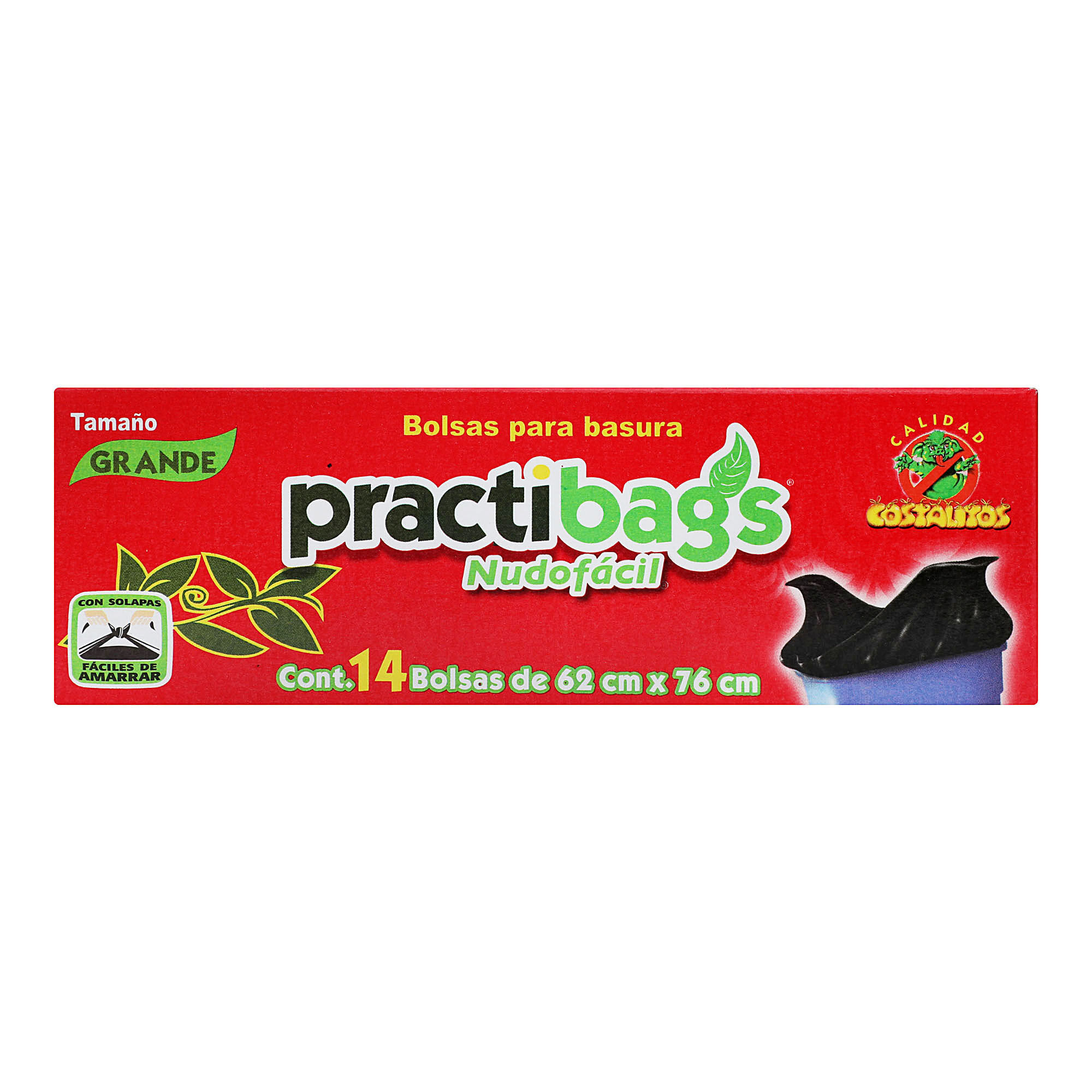 Bolsa Basura Grande Nudofacil 62x76 Practibags 14.0 Pza