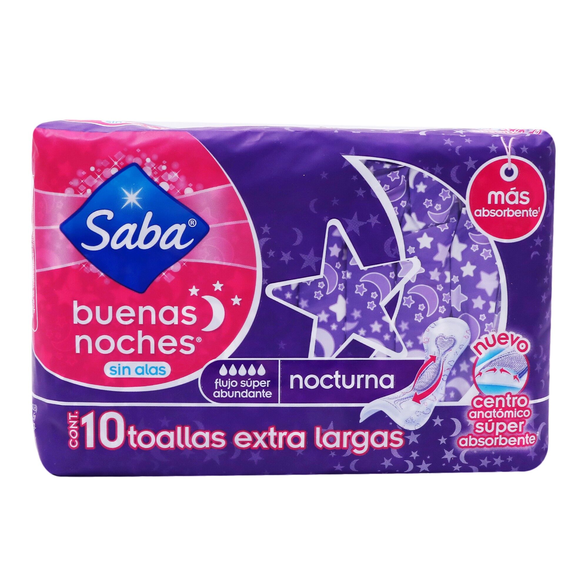Toalla Femenina Buenas Noches Sin Alas Saba 10.0 Pza