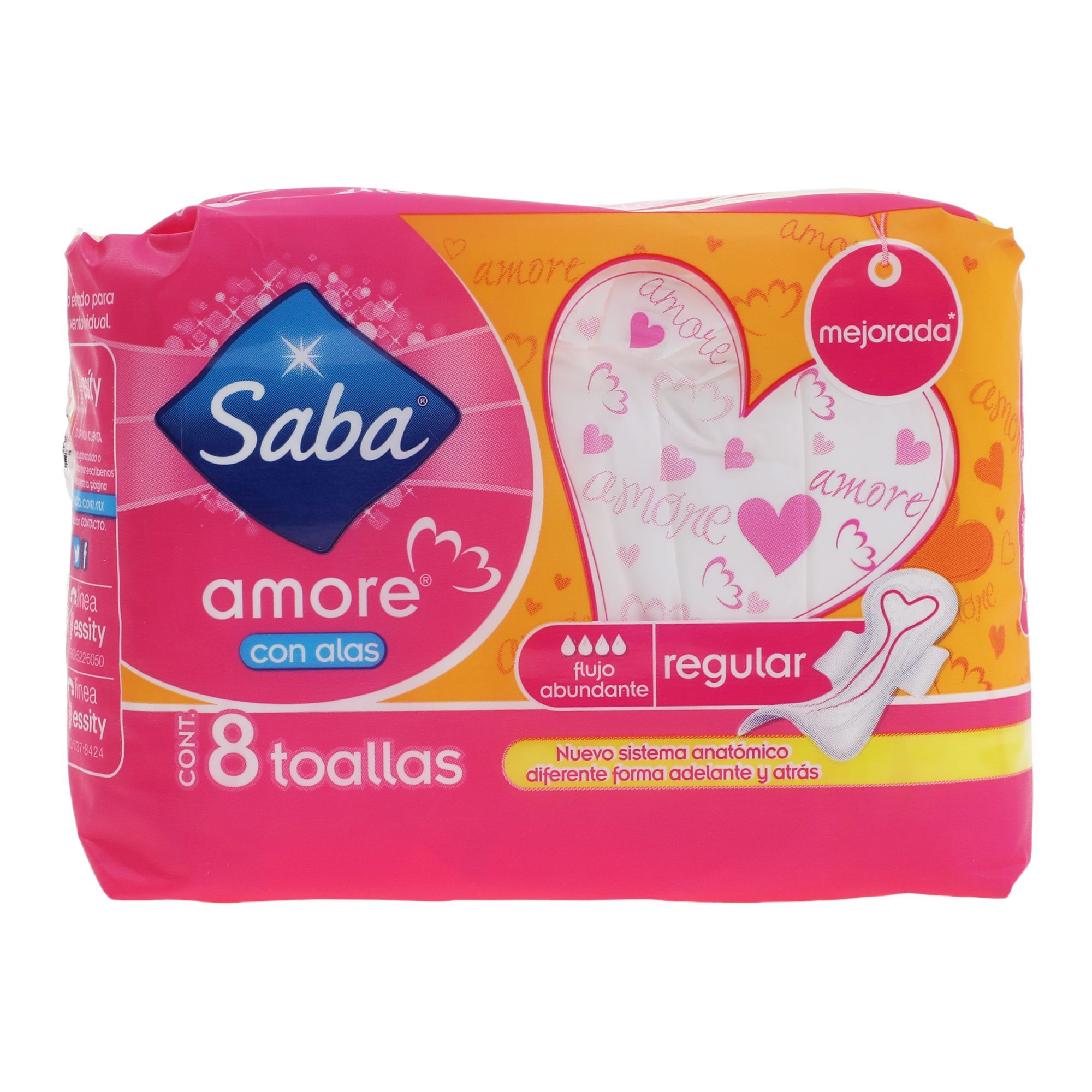 Toalla Femenina Amore Con Alas Saba 8.0 Pza