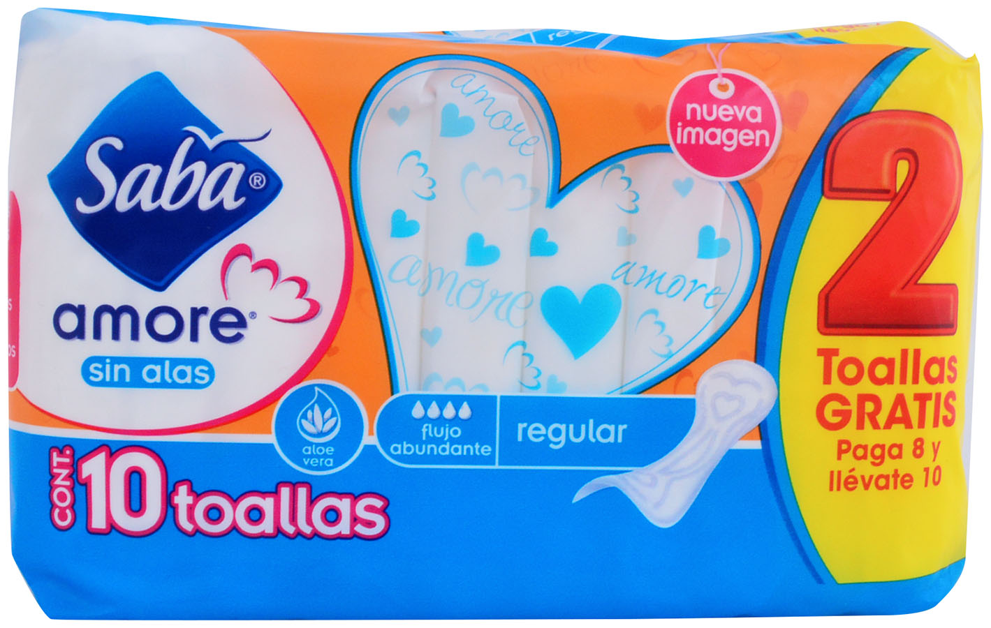 Toalla Femenina Amore Con Alas Saba 8.0 Pza