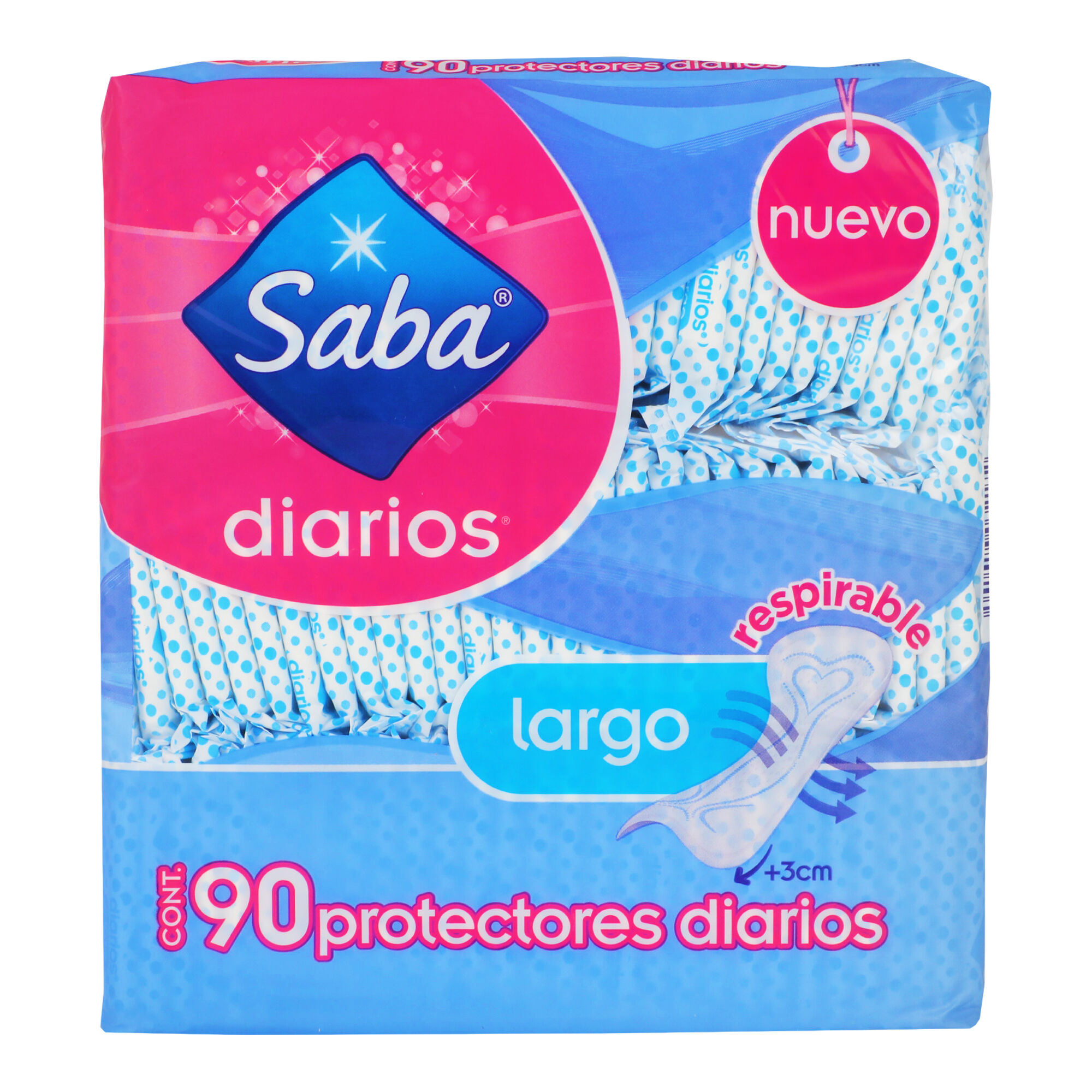 Protectores Diarios Delicate Largo Saba 90.0 Pza