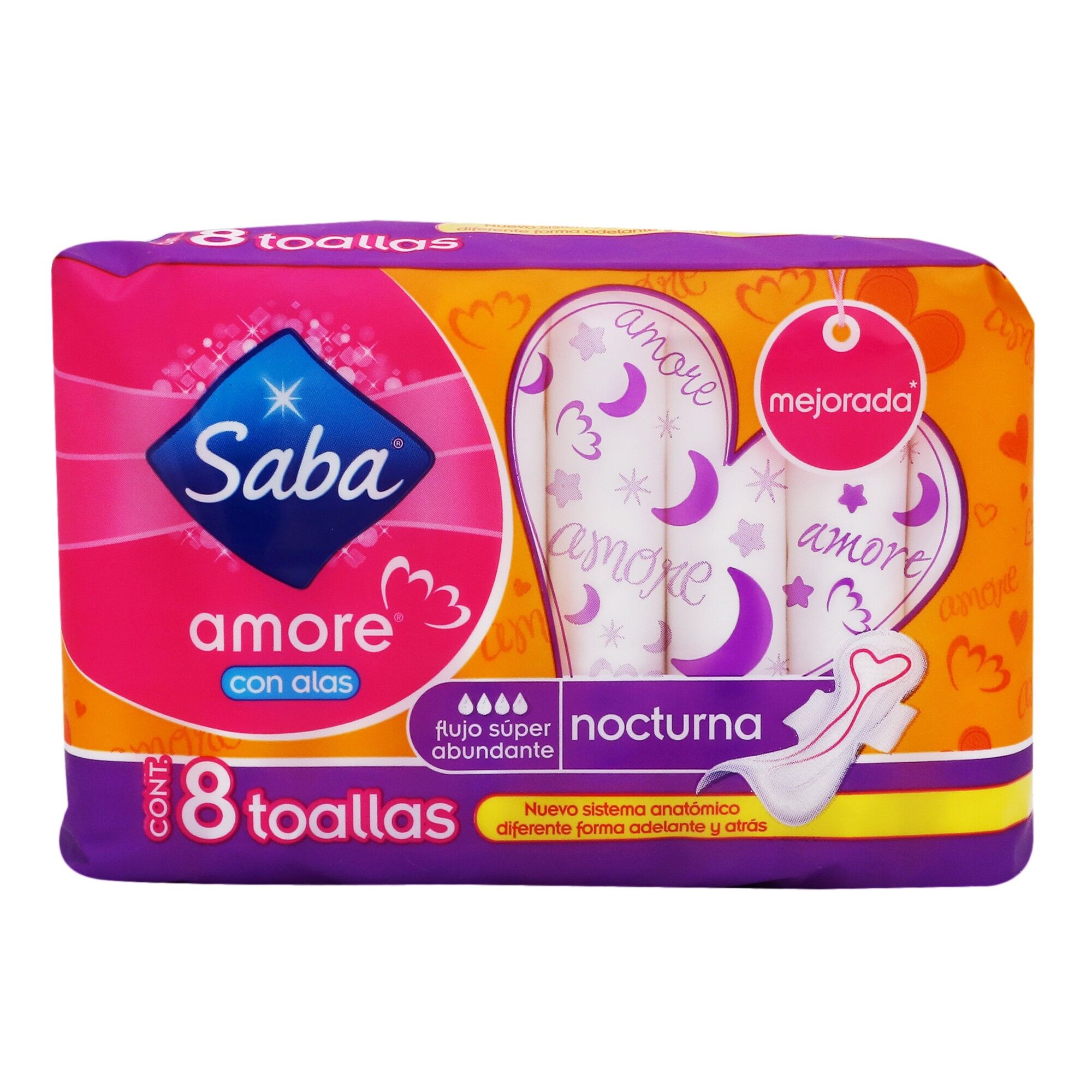 Toalla Femenina Amore Con Alas Saba 8.0 Pza