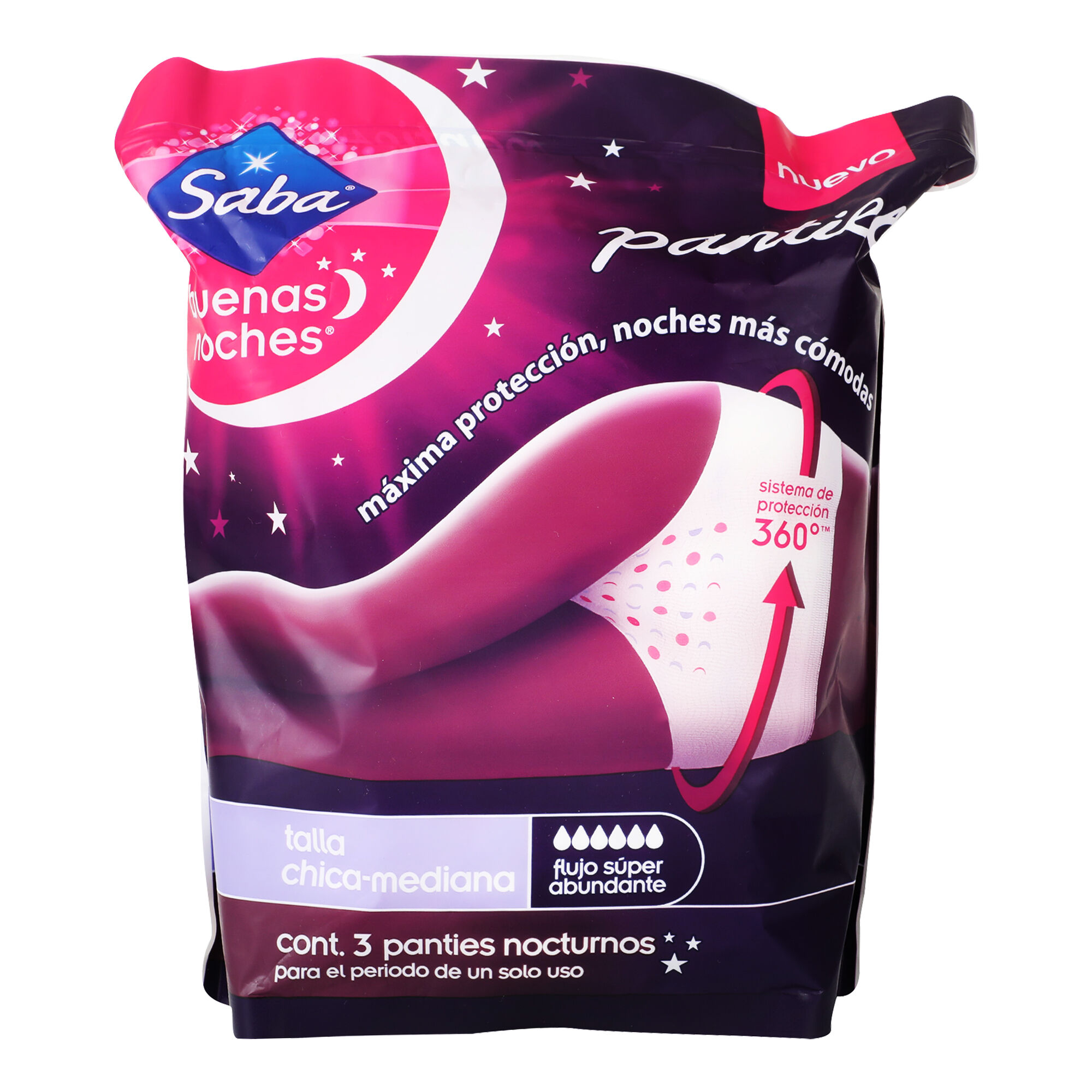 Toalla Femenina Buenas Noches Panties M/l Saba 3.0 Pza
