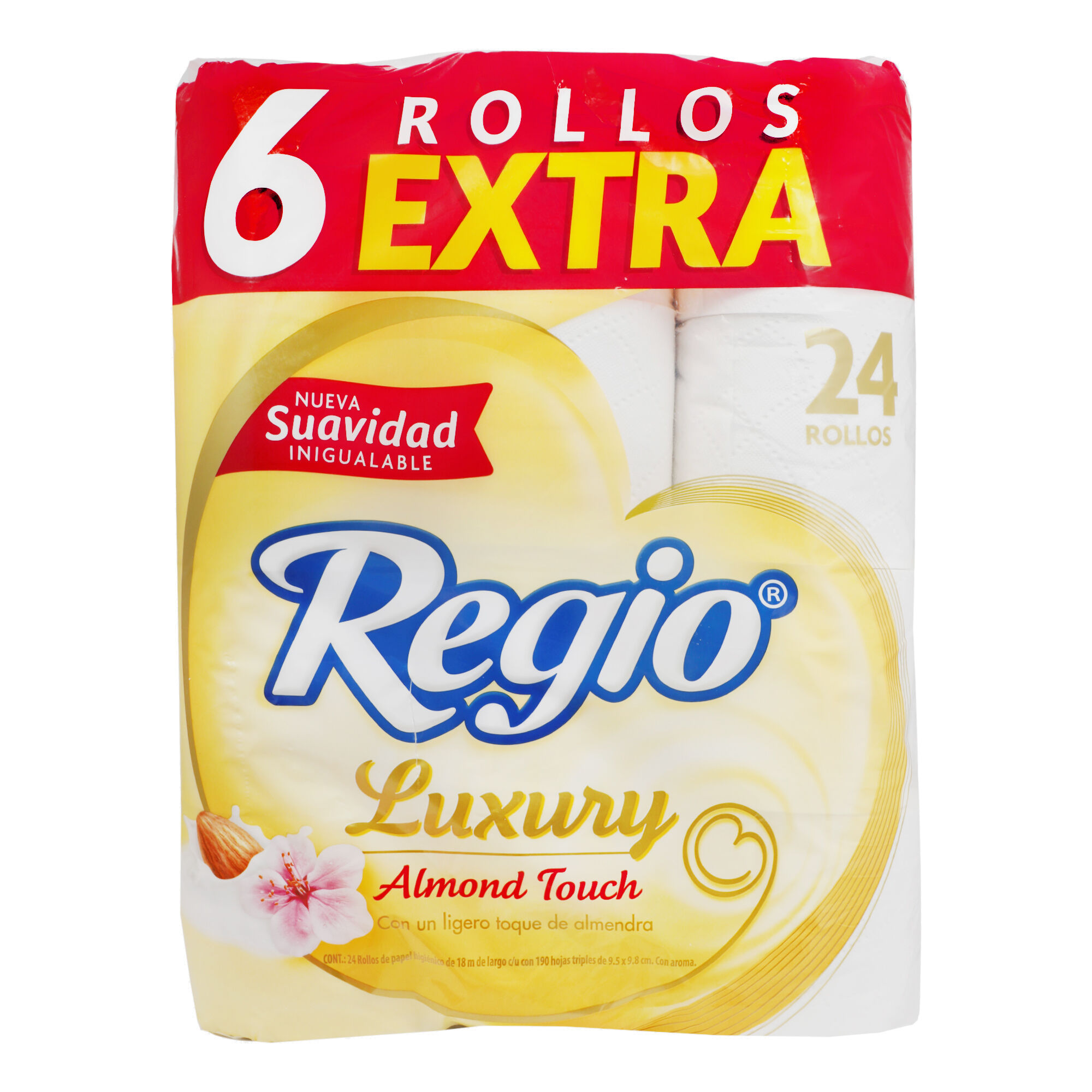 Papel Higienico Almond 205hd 18+6 Gratis Regio 24.0 Pza