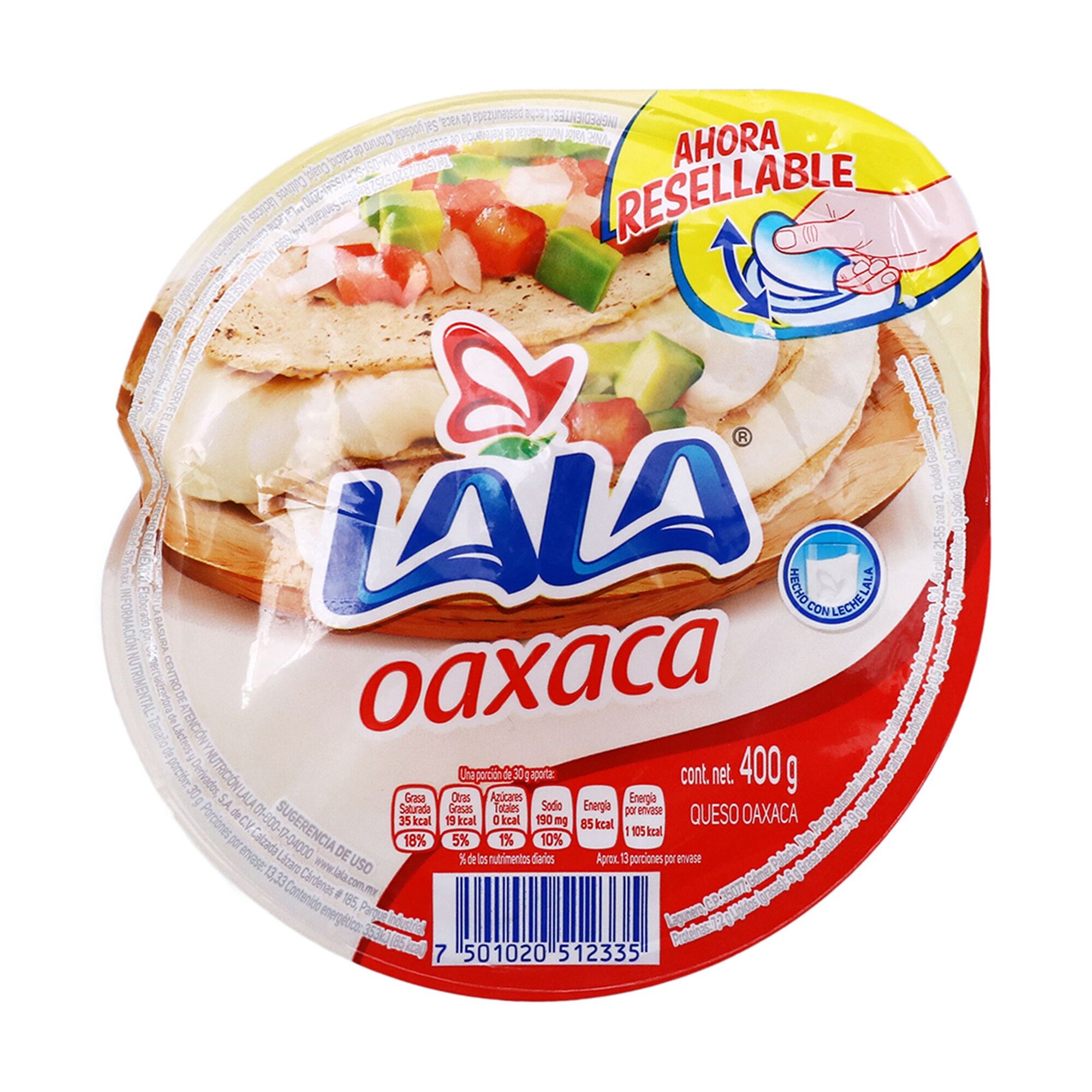 Queso Oaxaca Lala 400.0 Gr
