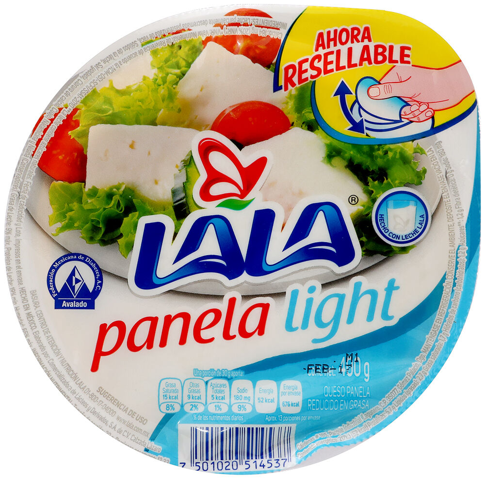 Queso Panela Light Lala 400.0 Gr