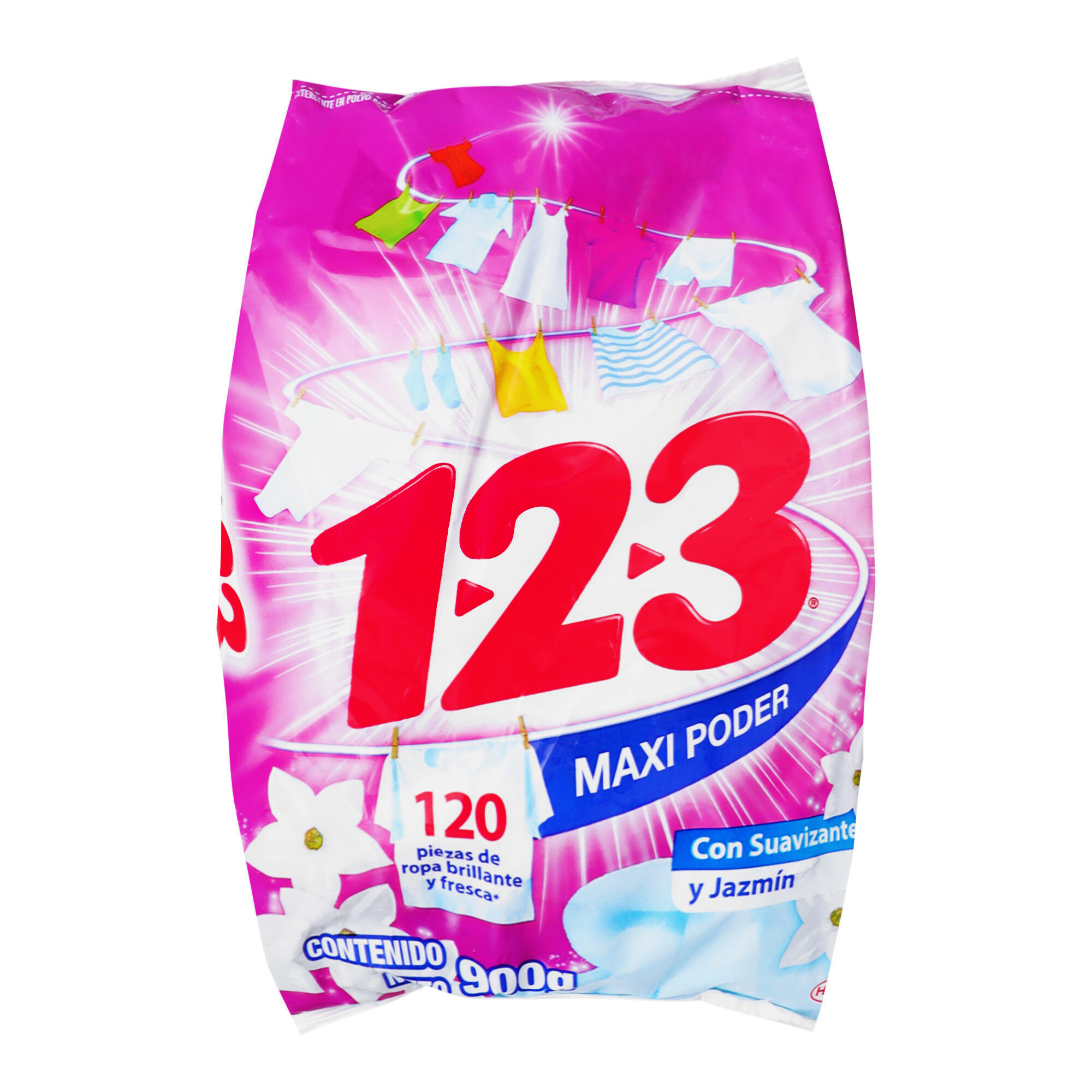 Detergente Polvo Suavizante 800gr 1 2 3 800.0 Gr