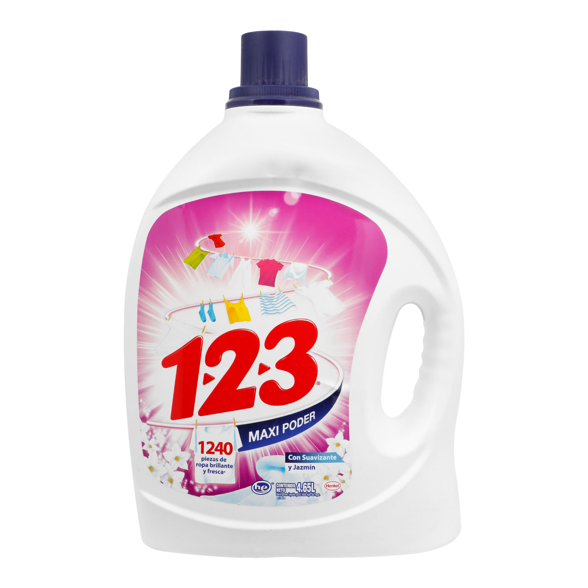 Detergente Liquido Con Suavizante 1 2 3 4.65 Lt