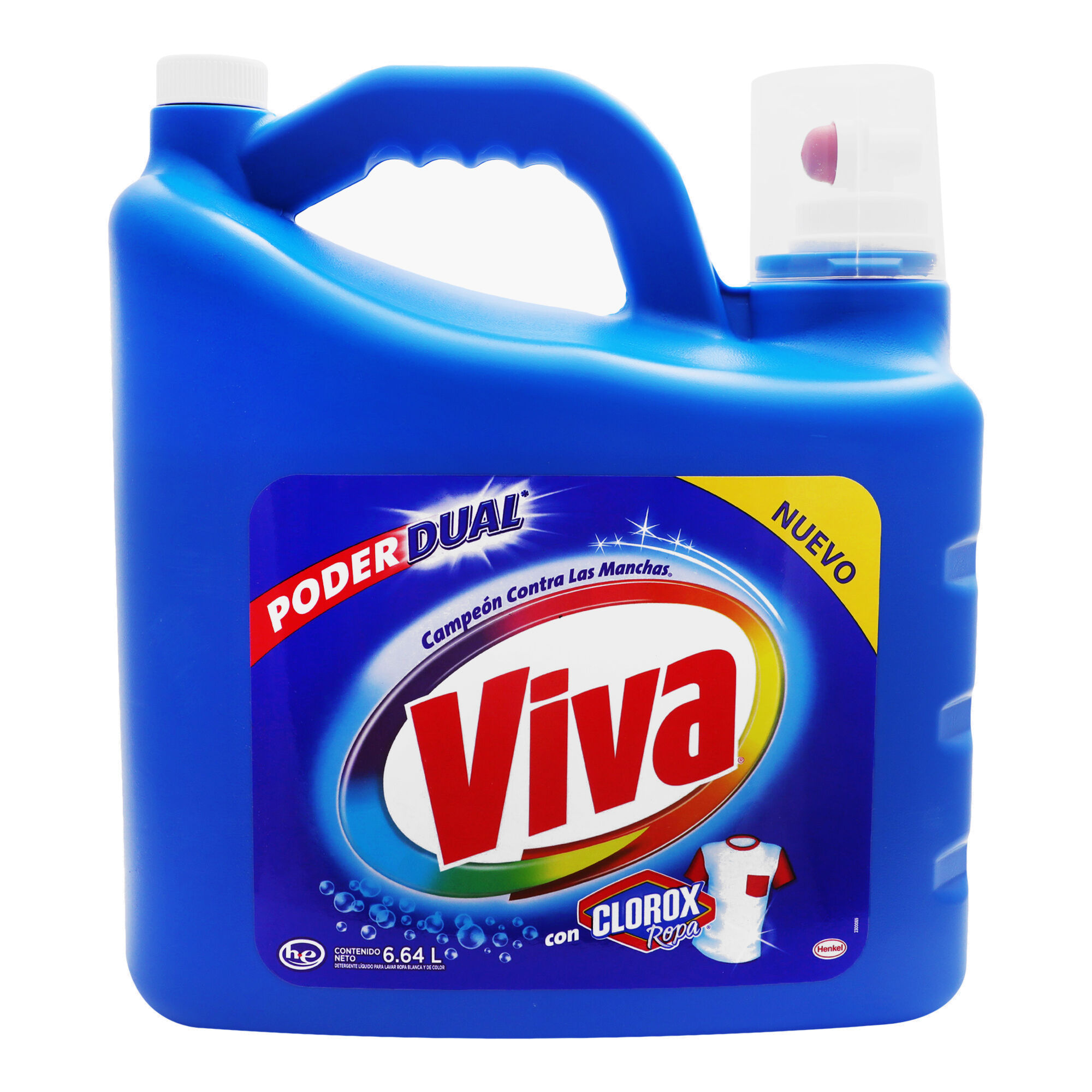 Detergente Liquido Poder Dual Con Clorox Viva 6.64 Lt