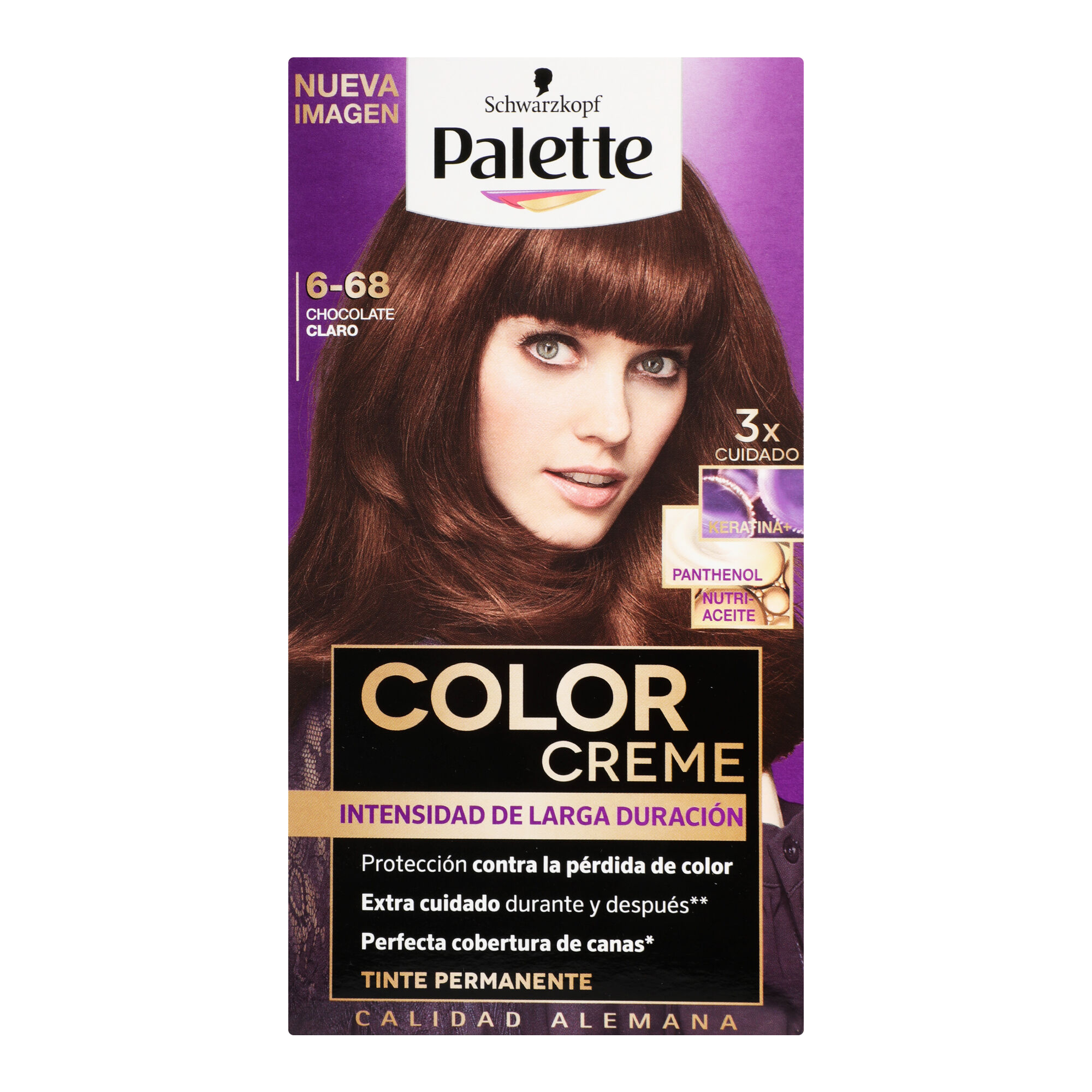 Tinte Cabello Chocolate Claro #6 68 Palette 1.0 Pza