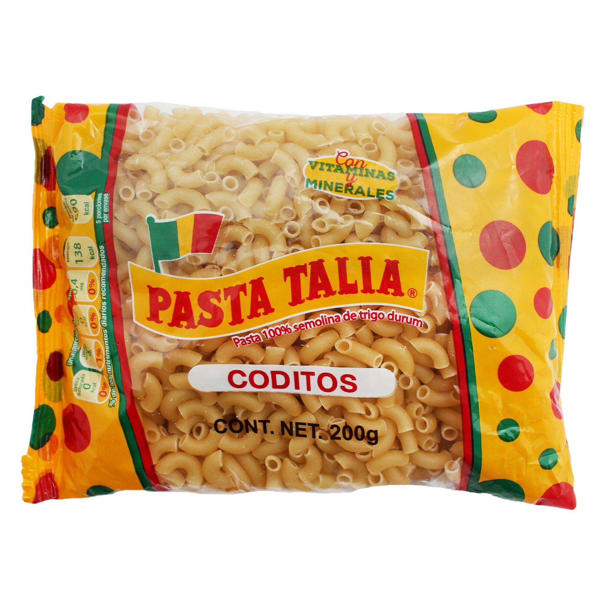 Pasta De Coditos Talia 200.0 Gr