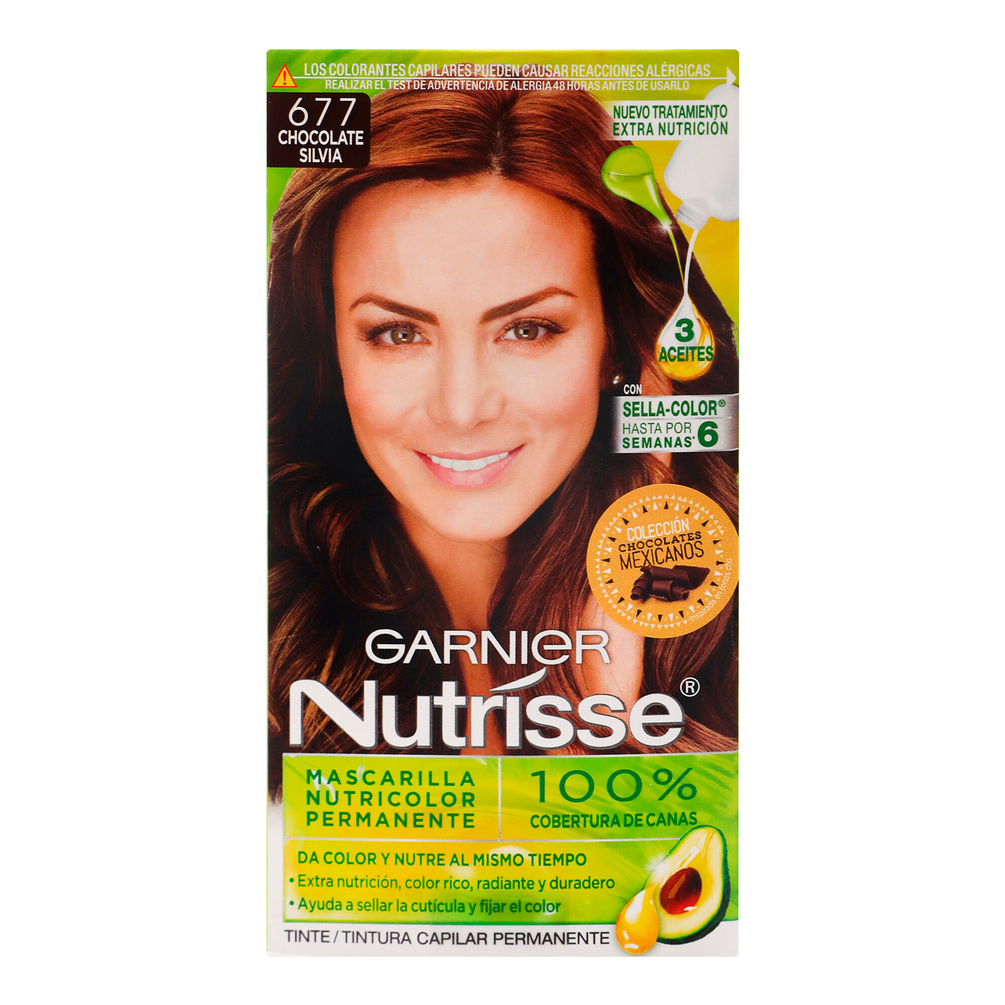 Tinte Cabello Chocolate Silvia #677 Nutrisse 1.0 Pza