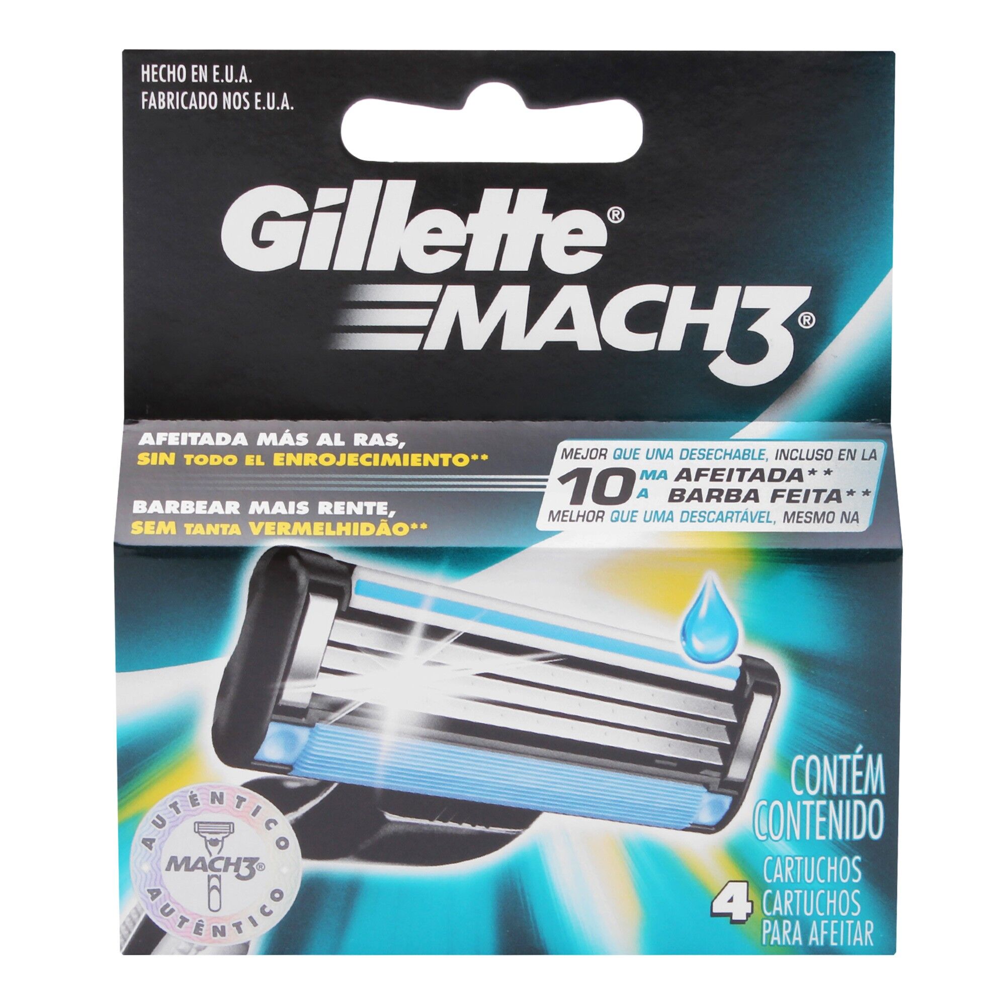 Cartucho Mach3 Gillette 4.0 Pza