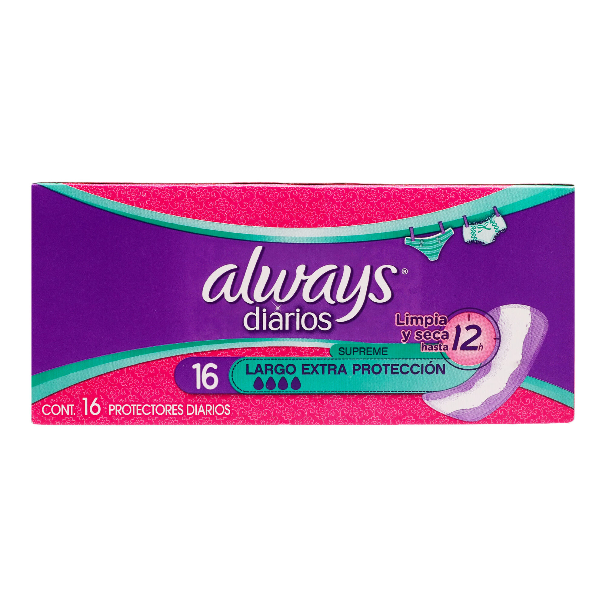 Protectores Diarios Supreme Always 16.0 Pza