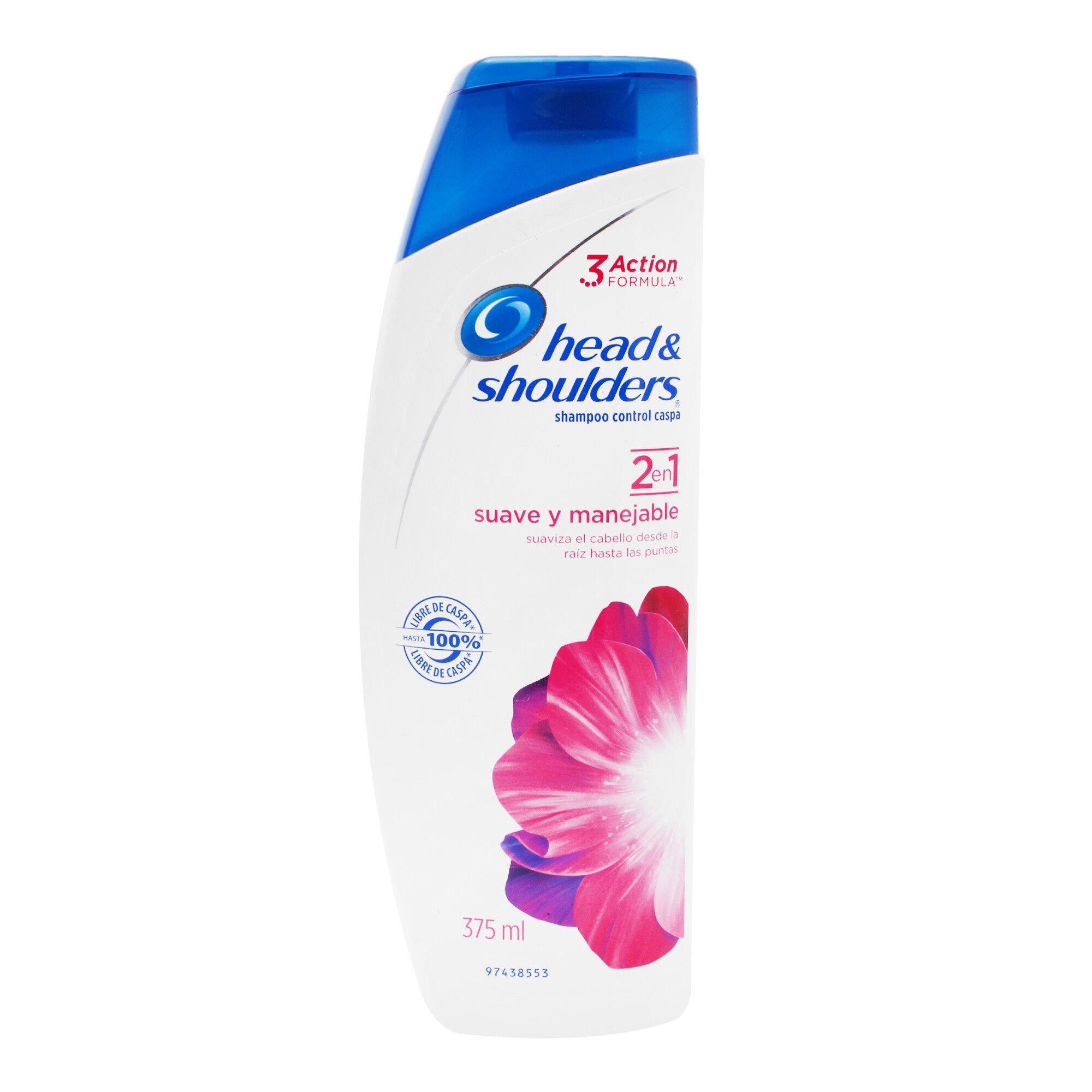 Shampoo 2 En 1 Suave Y Manejable Head&shoul 375.0 Ml
